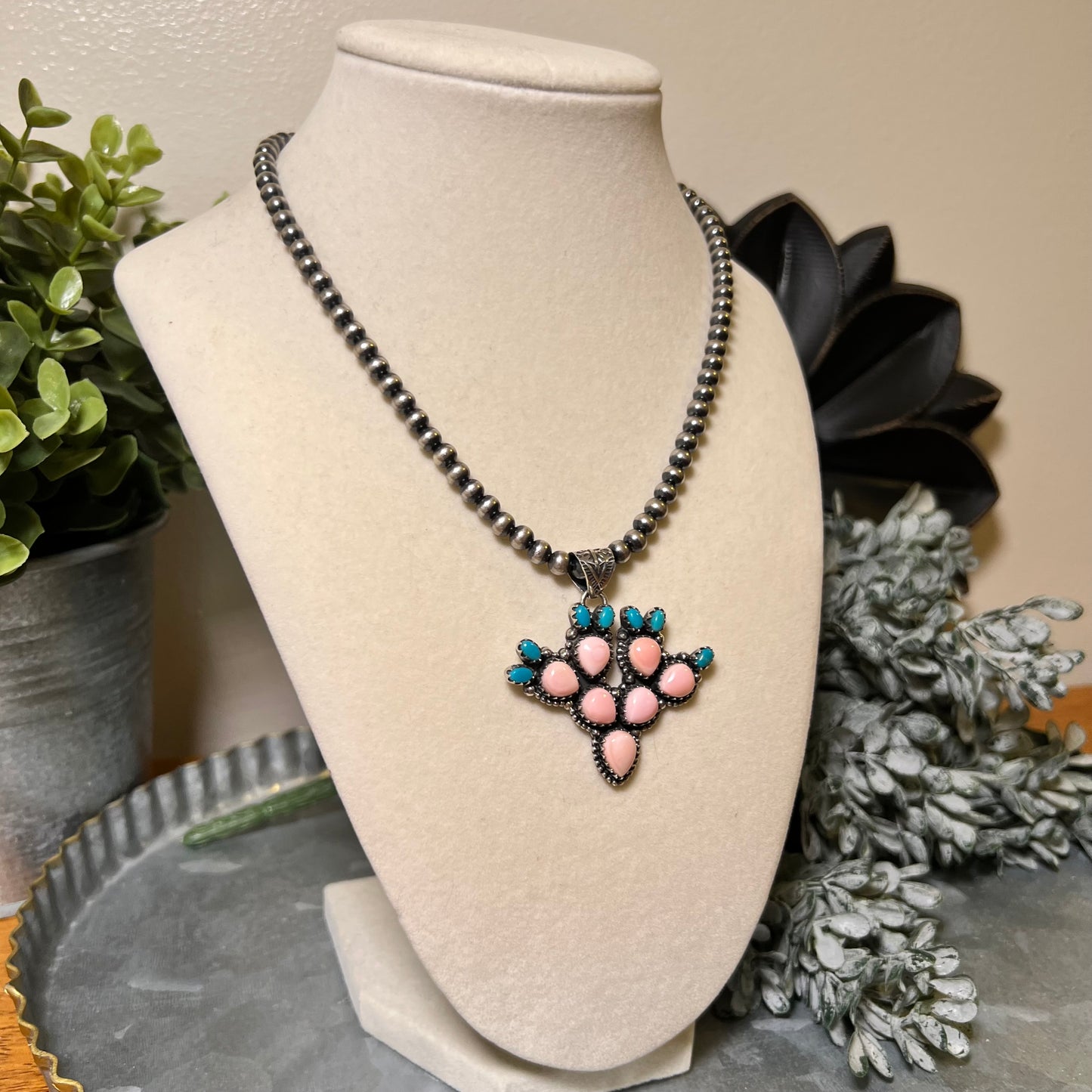Queen Conch Cactus Pendant