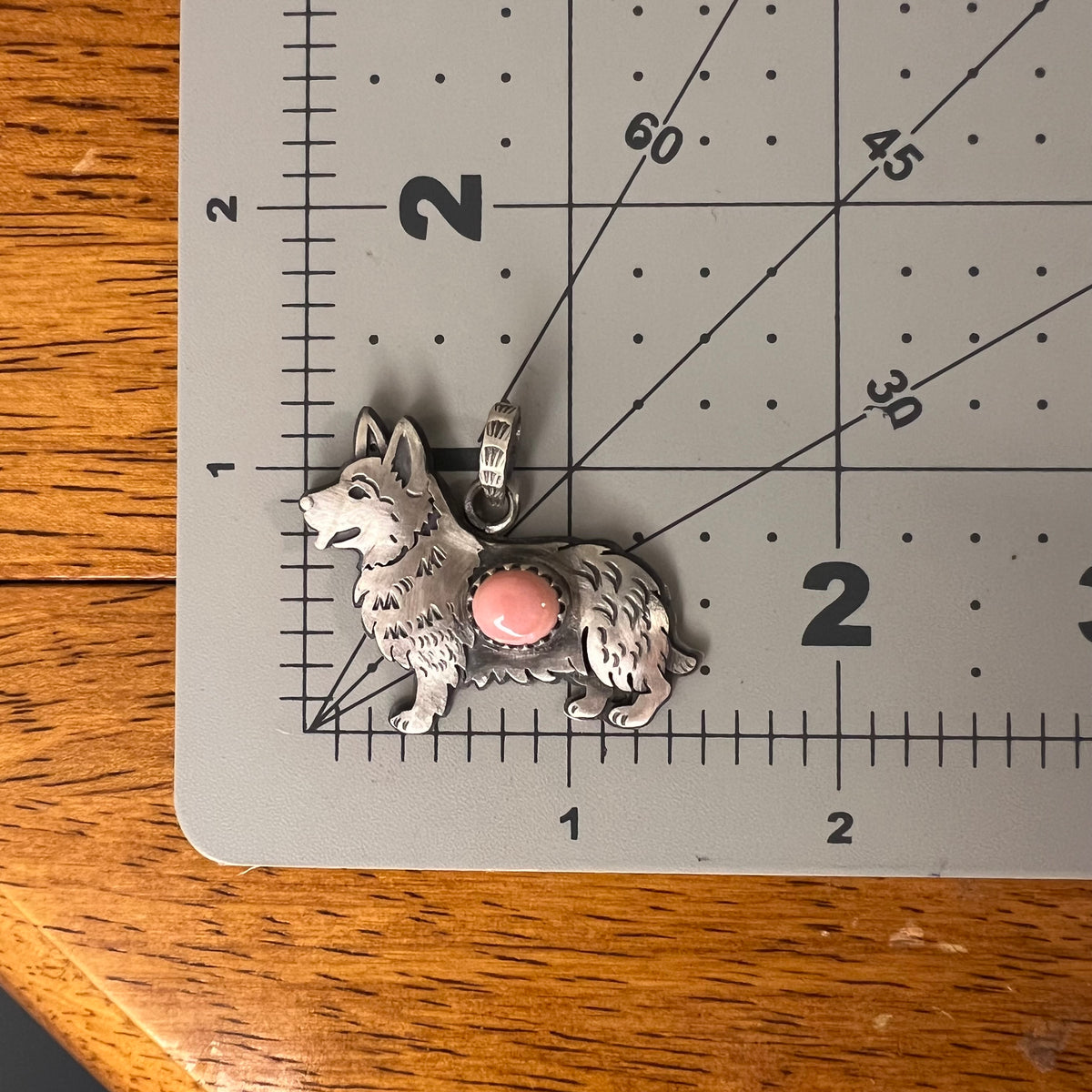 Sterling Silver Queen Conch Welsh Corgi Pendant