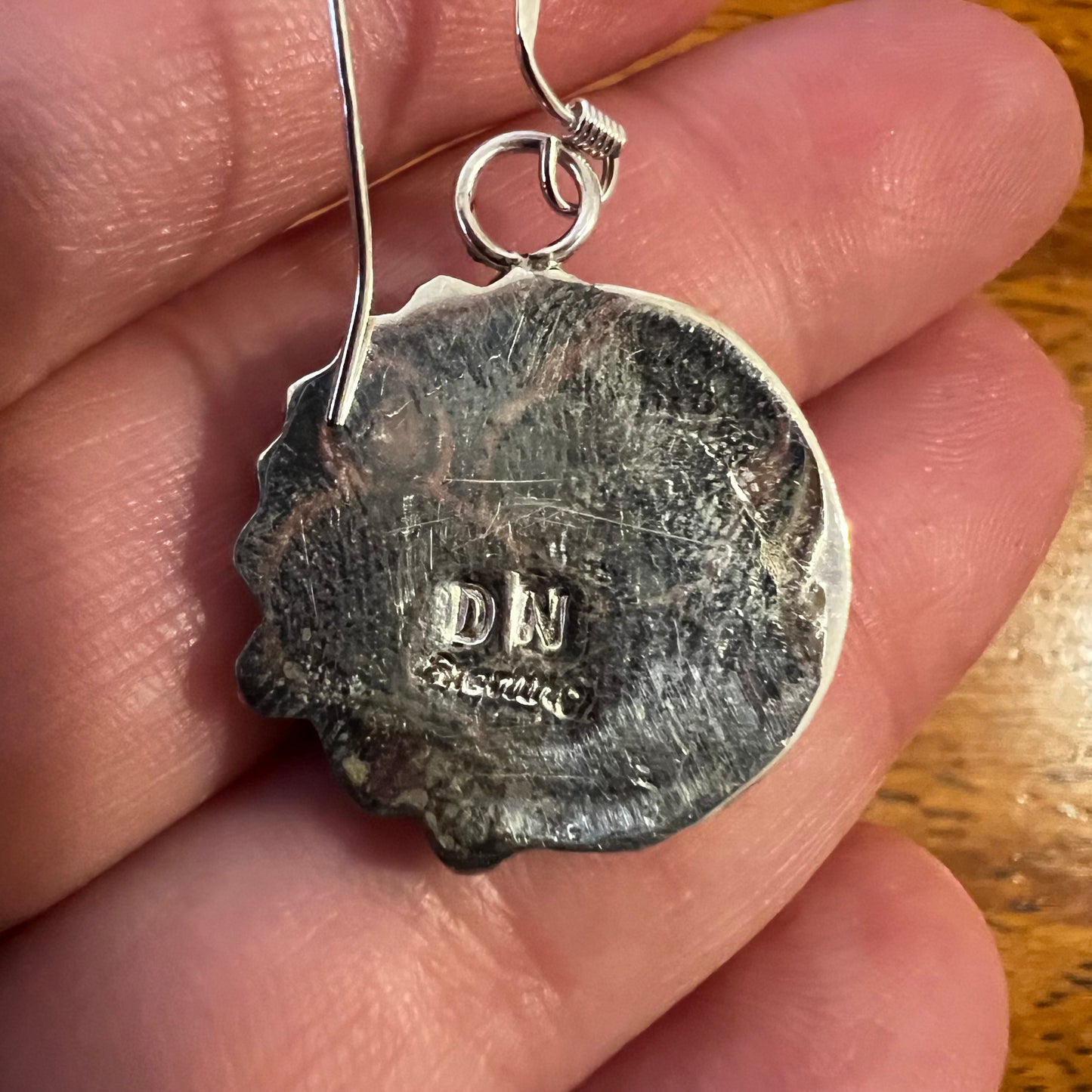 Sterling Silver Purple Spiny Oyster Earrings by Donovan Nez Navajo Handmade