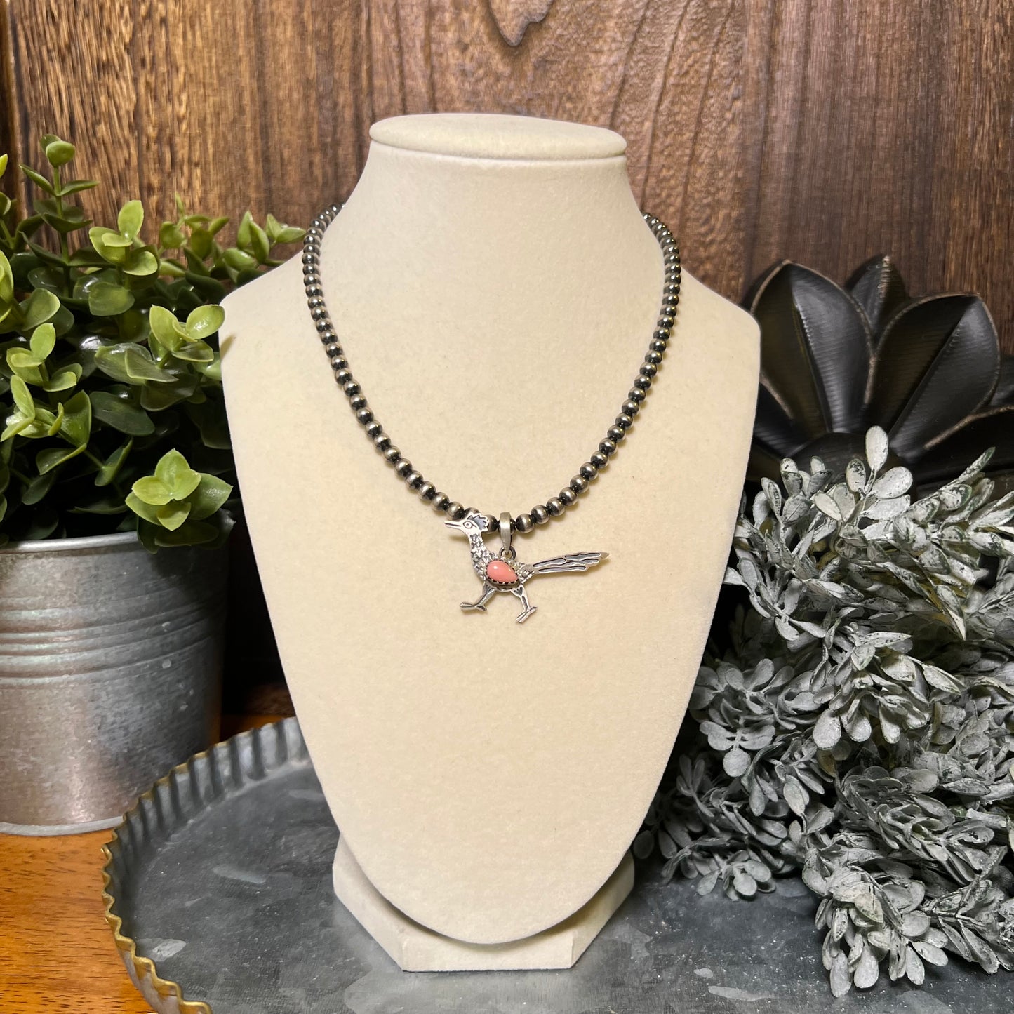 Sterling Silver Queen Conch Roadrunner Pendant