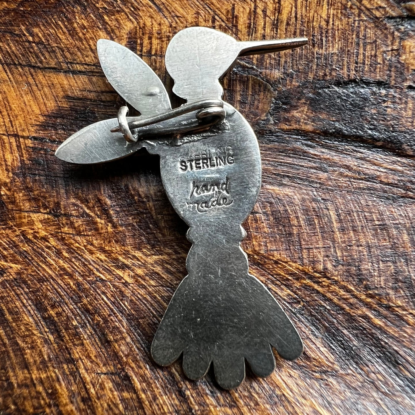 Sterling Silver Hummingbird Brooch