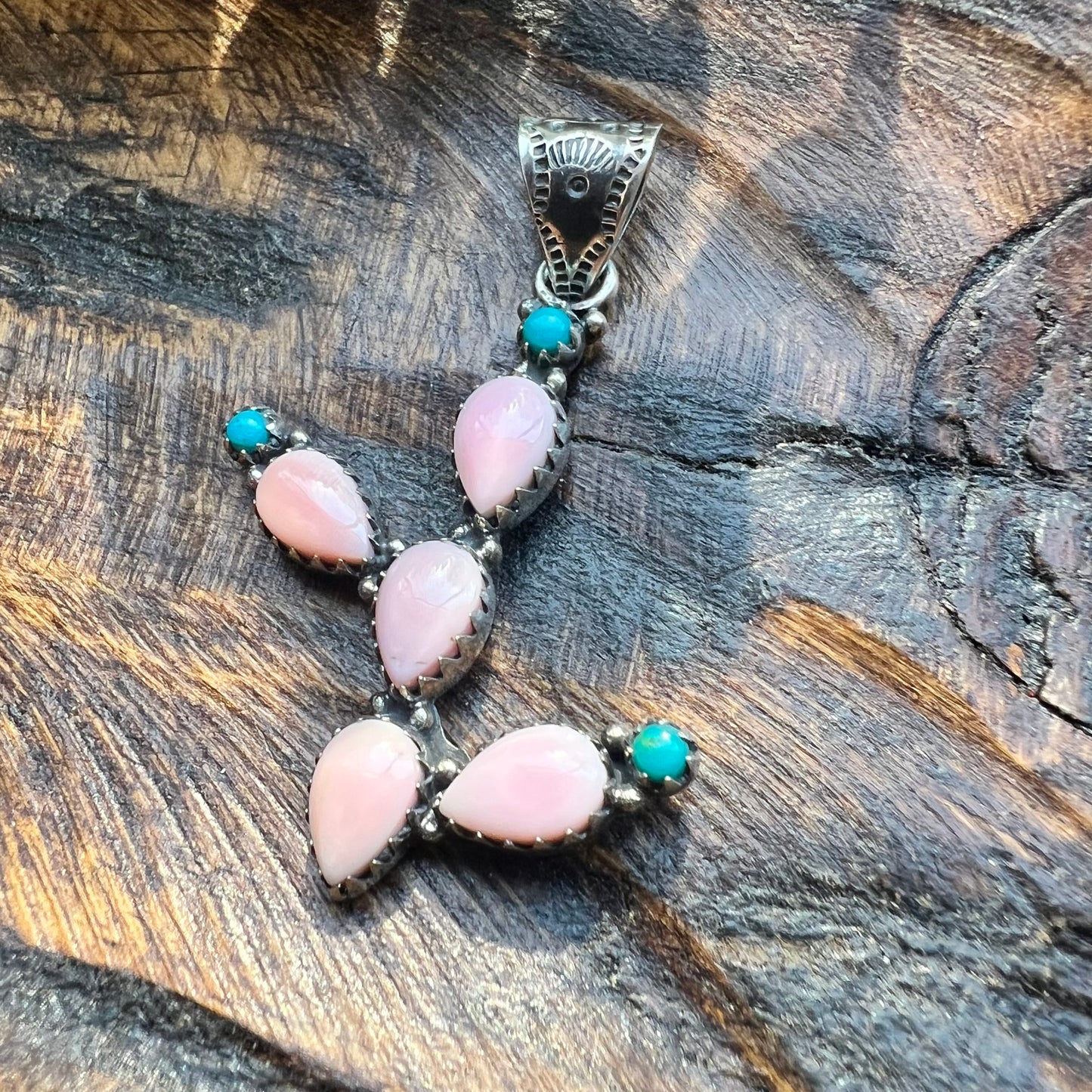 Blush Desert Bloom Cactus Pendant