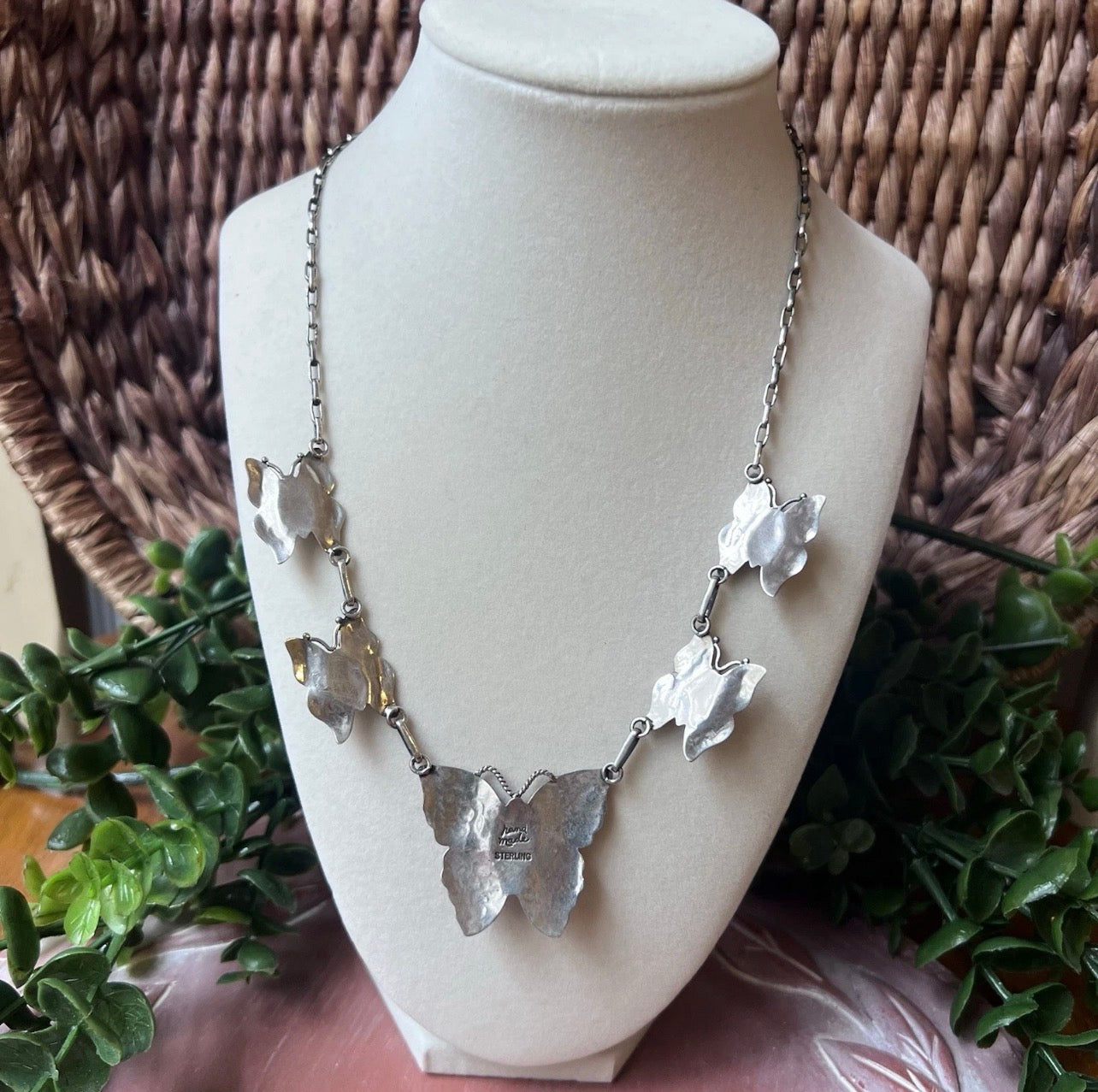Kingman Turquoise Butterfly Station Necklace