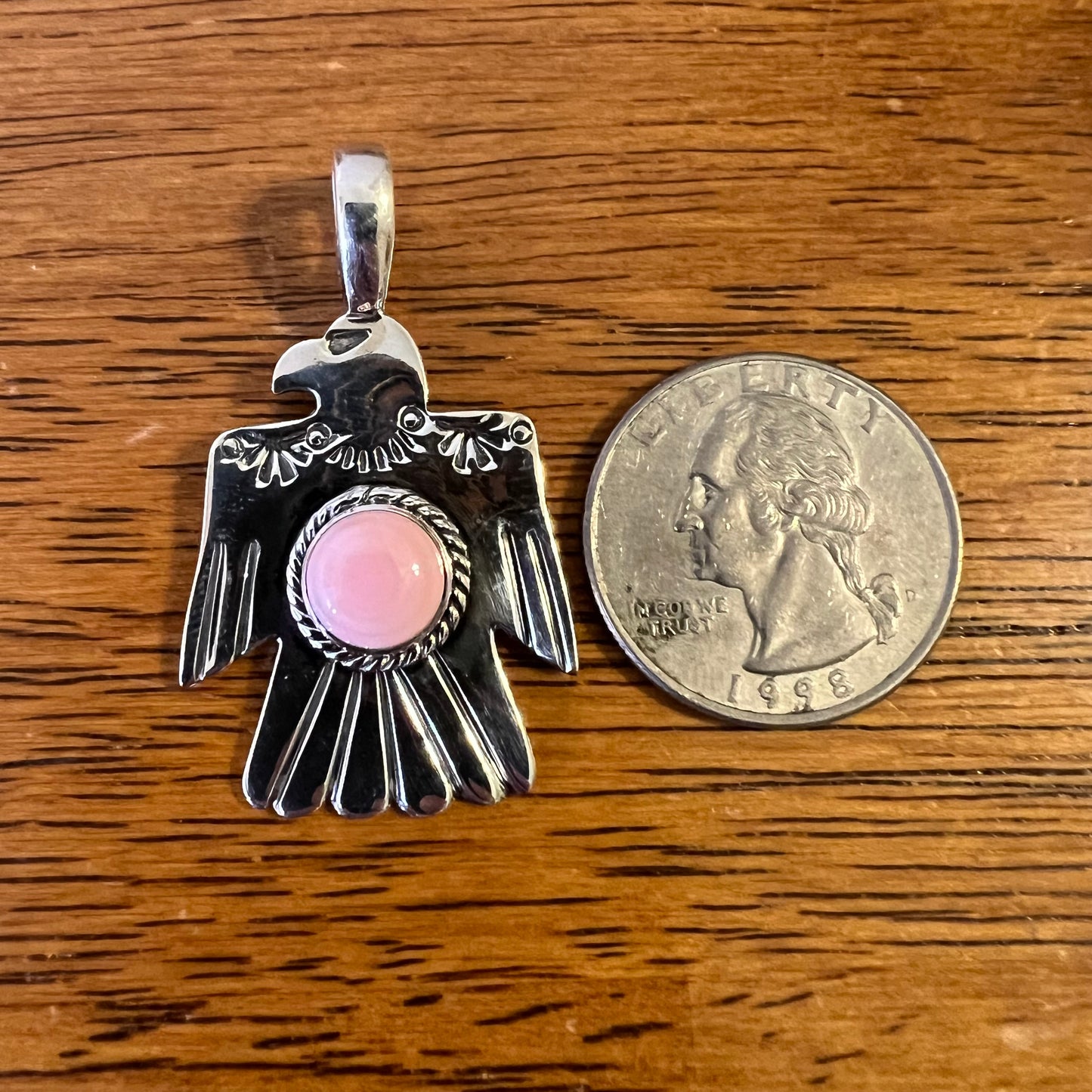 Sterling Silver Queen Conch Thunderbird Pendant