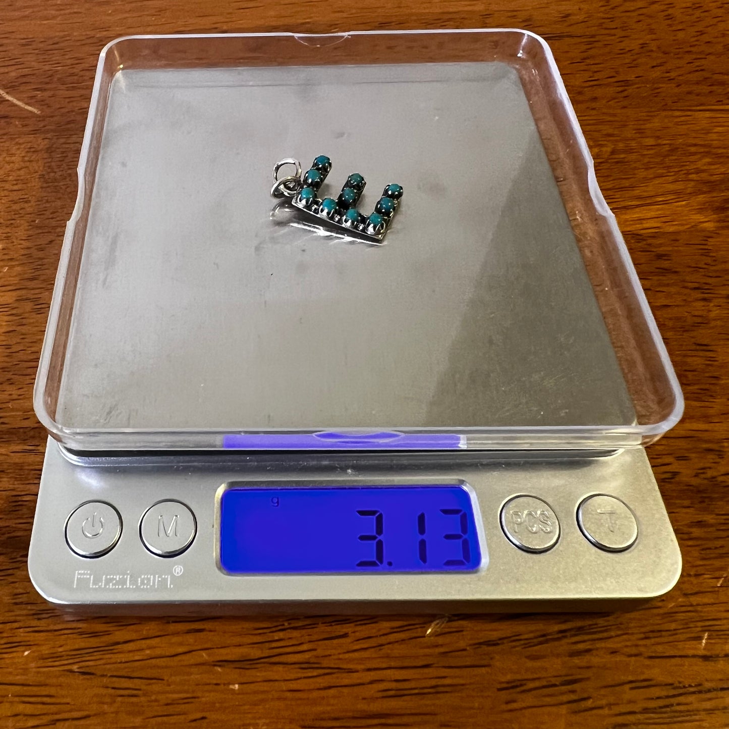 Kingman Turquoise Initial E Sterling Silver Pendant