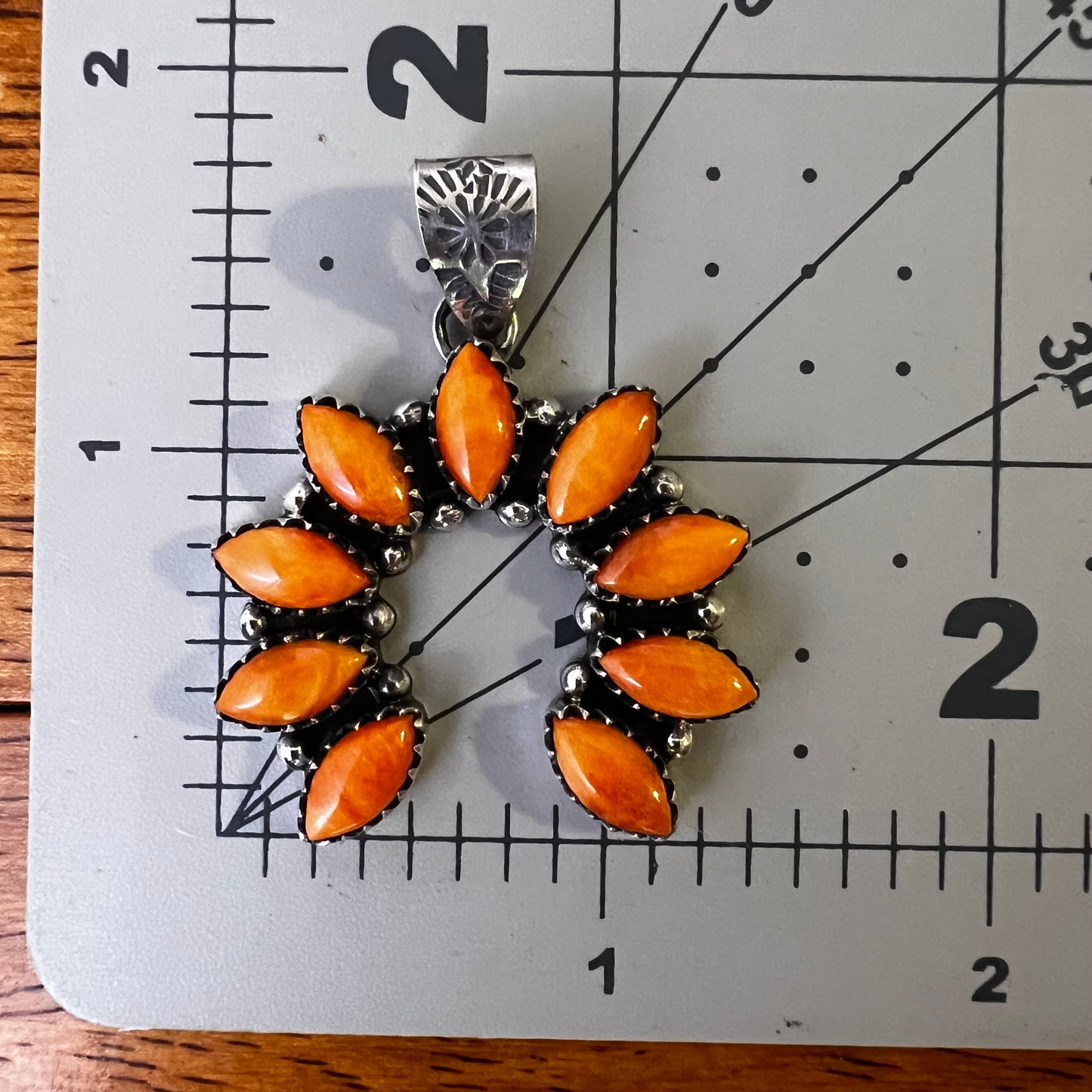 Sterling Silver & Spiny Oyster Naja Pendant
