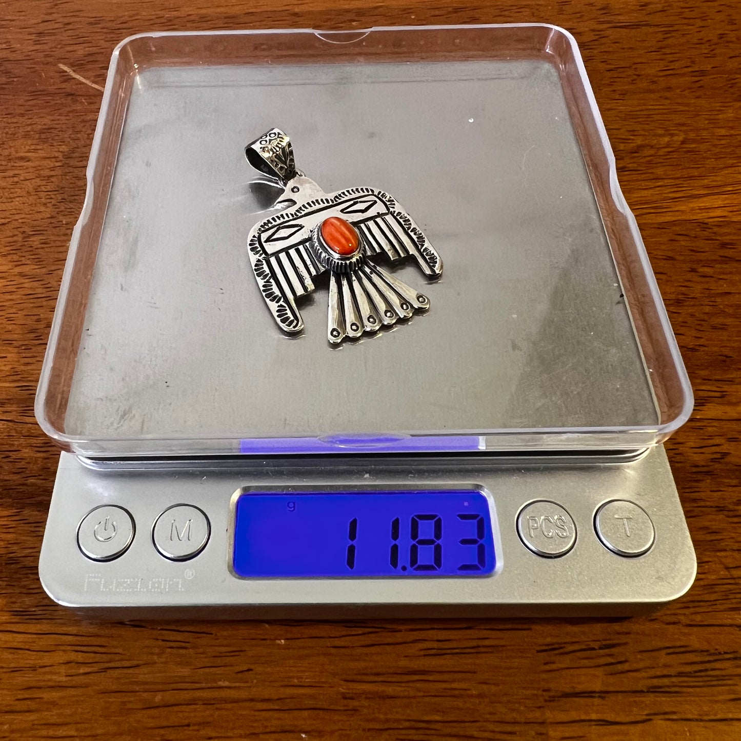 Spiny Oyster Thunderbird Sterling Silver Pendant