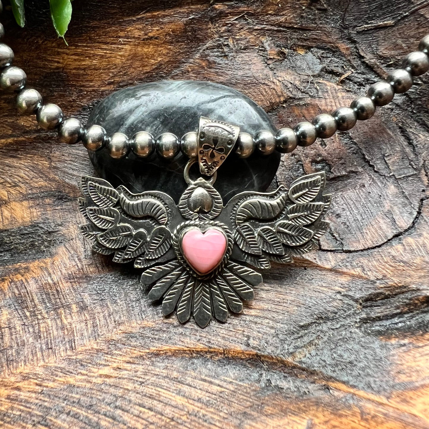Queen Conch Heart Eagle Pendant