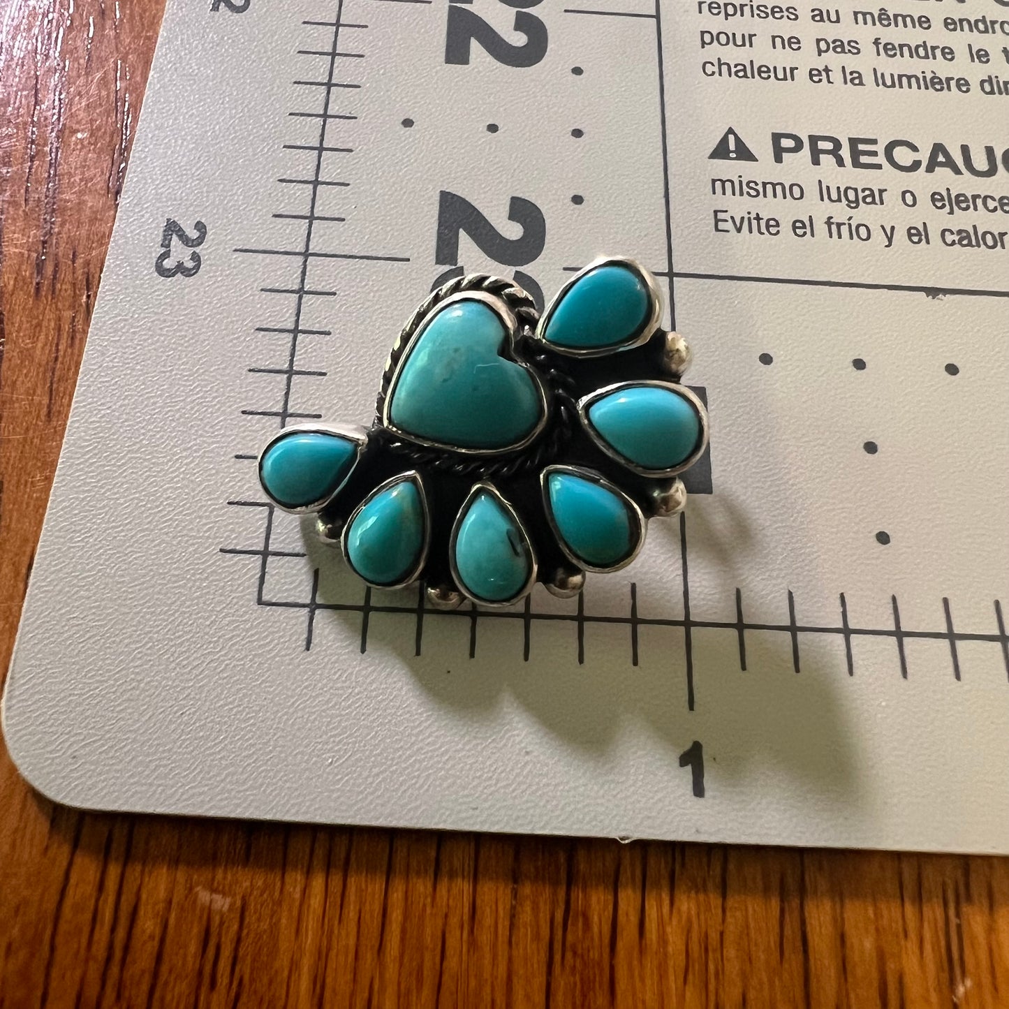 Kingman Turquoise Heart Half Cluster Stud Earrings Sterling Silver