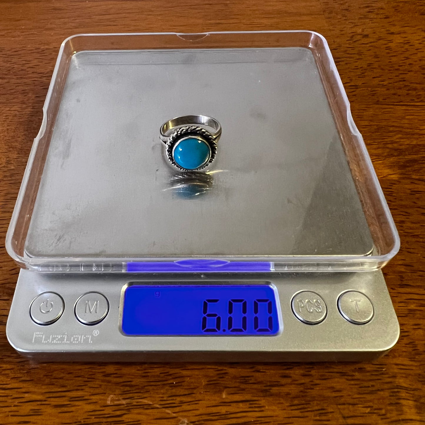 Sterling Silver Kingman Turquoise Ring – Size 8