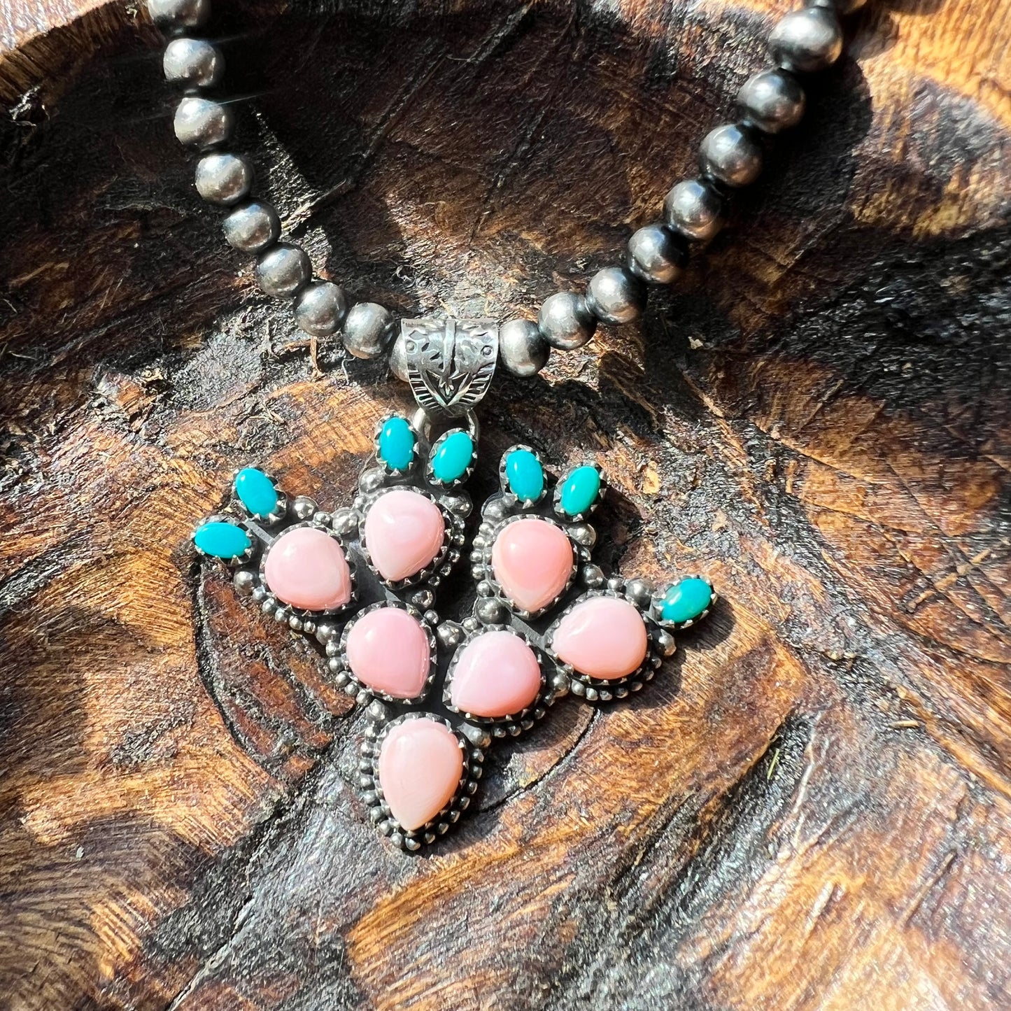 Queen Conch Cactus Pendant