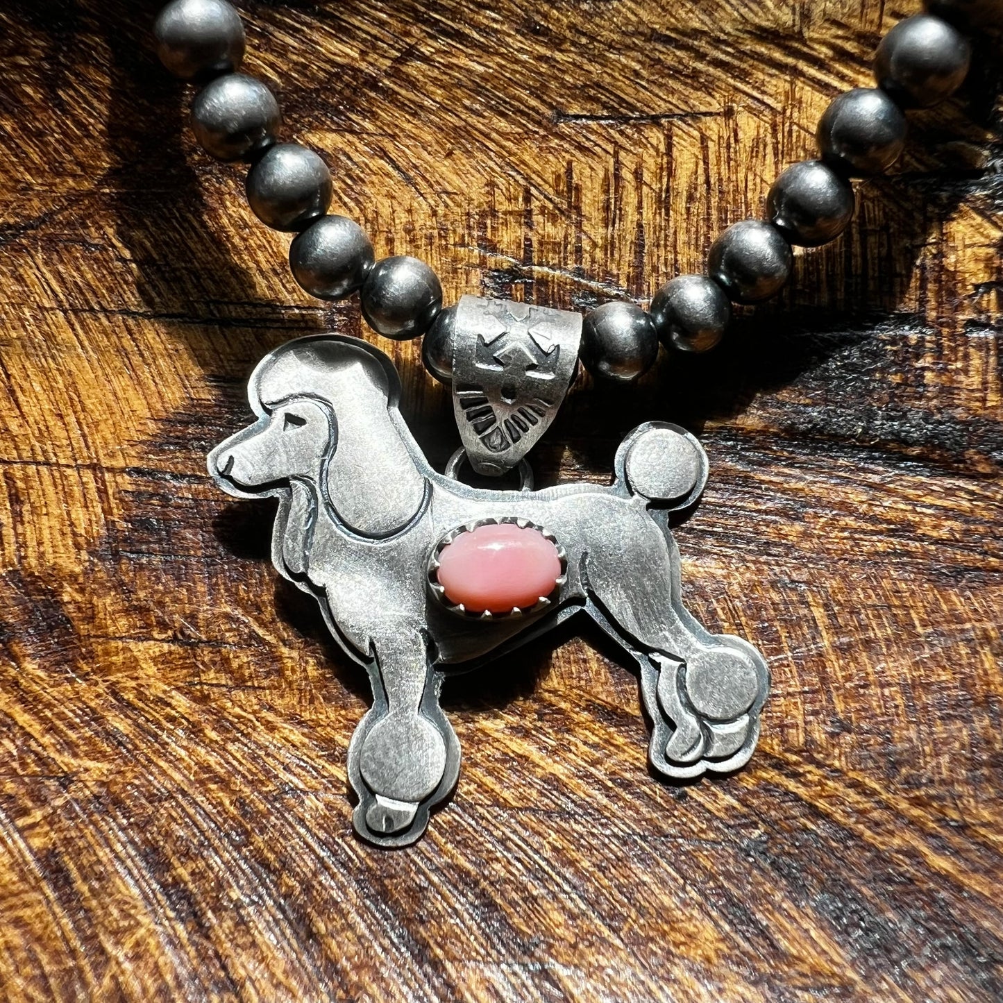 Sterling Silver Queen Conch Poodle Pendant