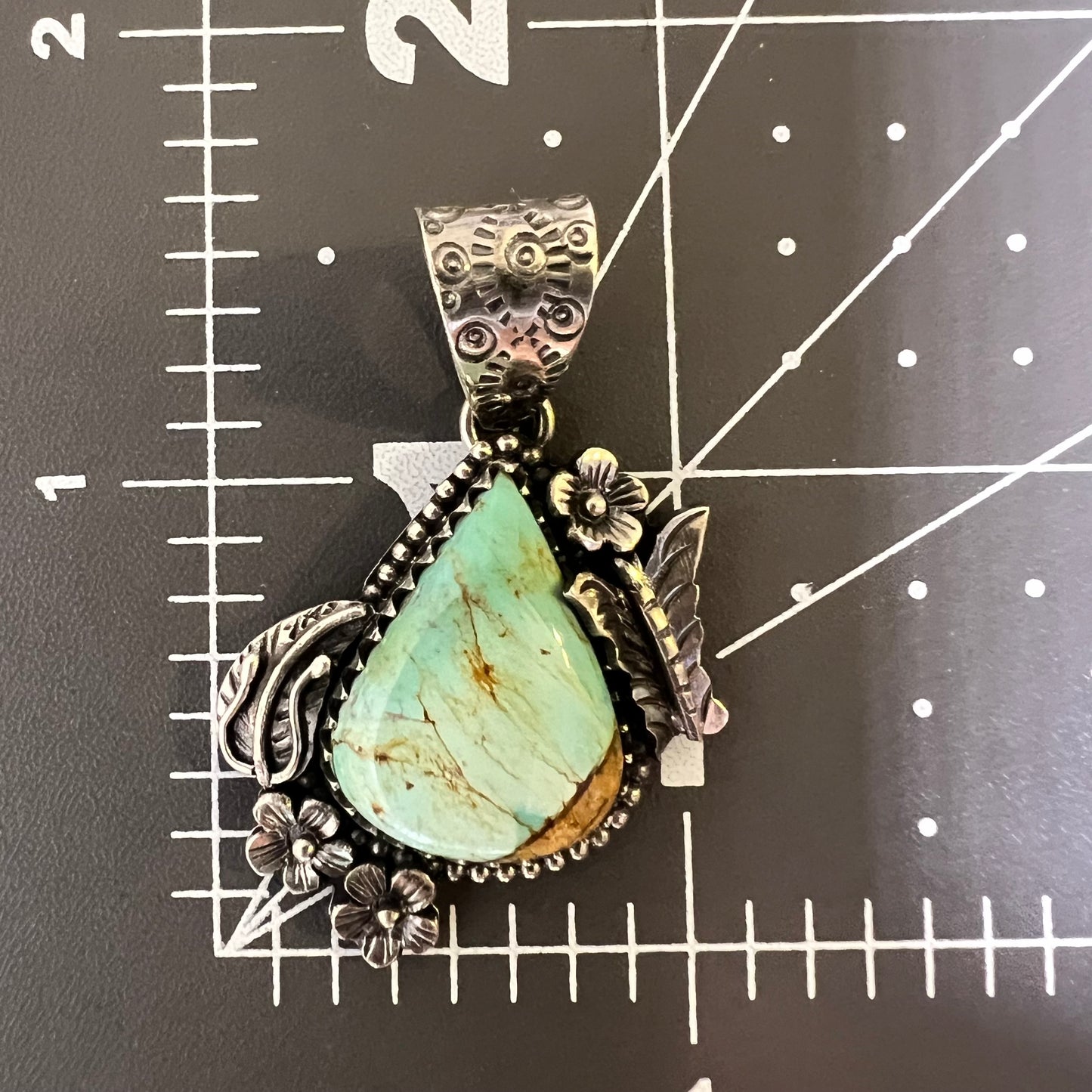 ✨ Sterling Silver Kingman Turquoise Pendant