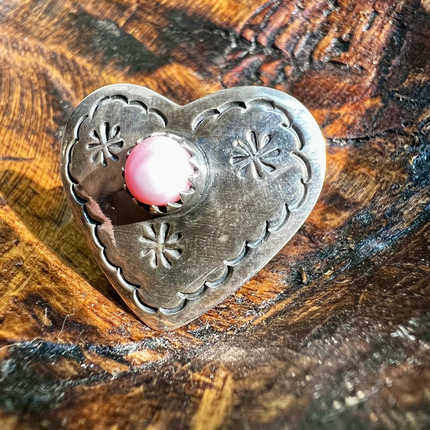 Queen Conch Heart Ring – Size 7.5 | Sterling Silver
