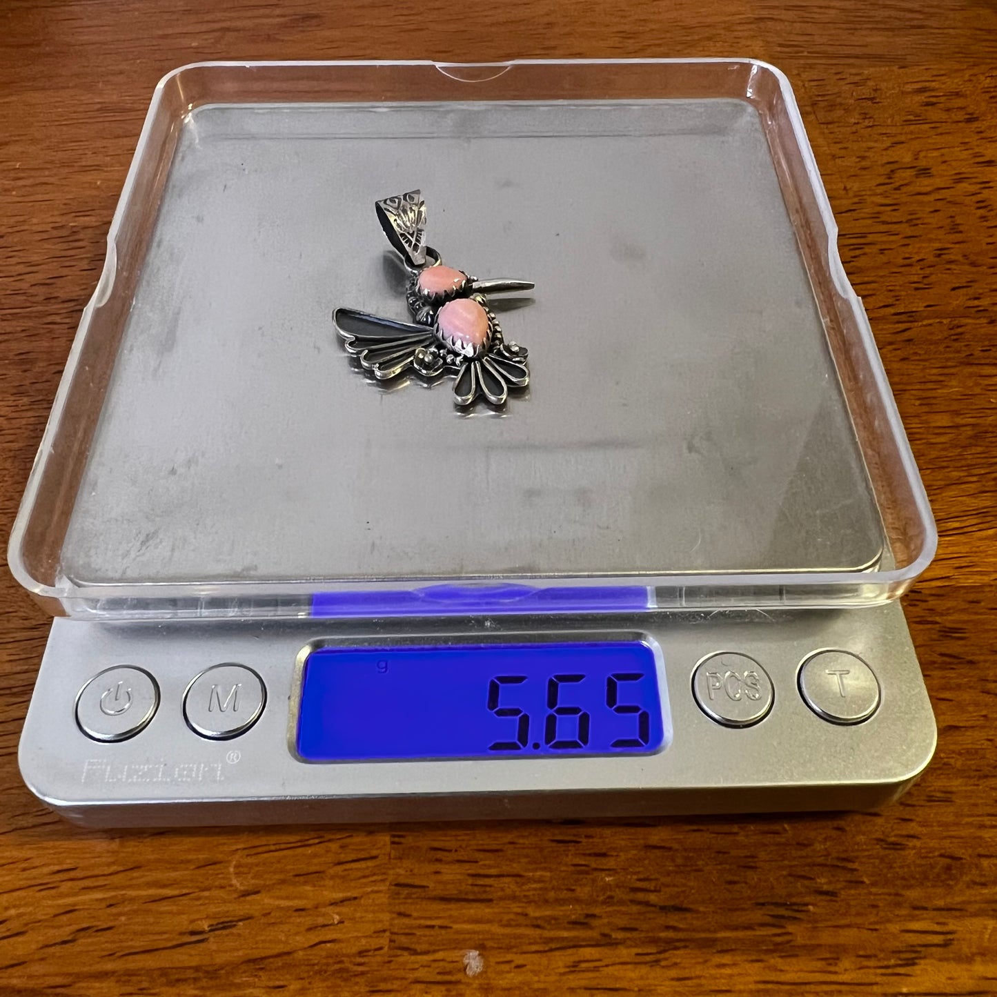 Sterling Silver Queen Conch Hummingbird Pendant