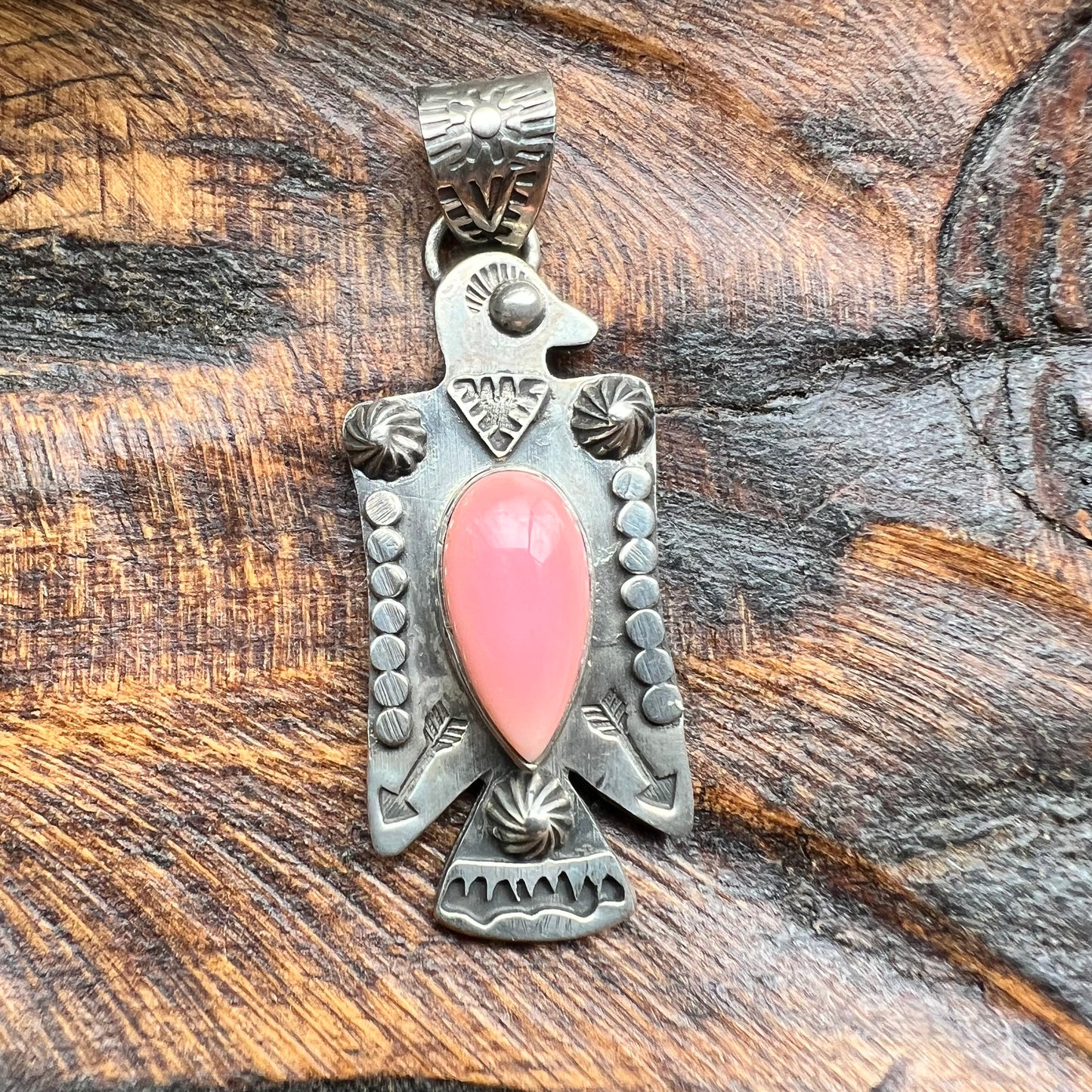 Queen Conch Thunderbird Pendant