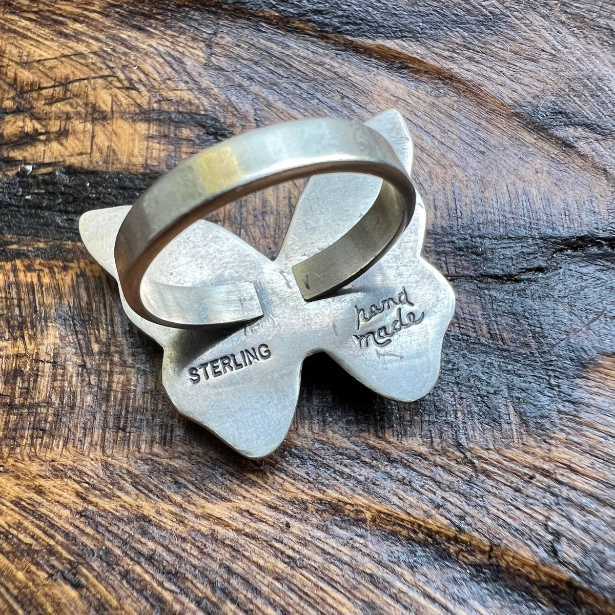 Sterling Silver Butterfly Cluster Ring – Sonoran Gold or Queen Conch
