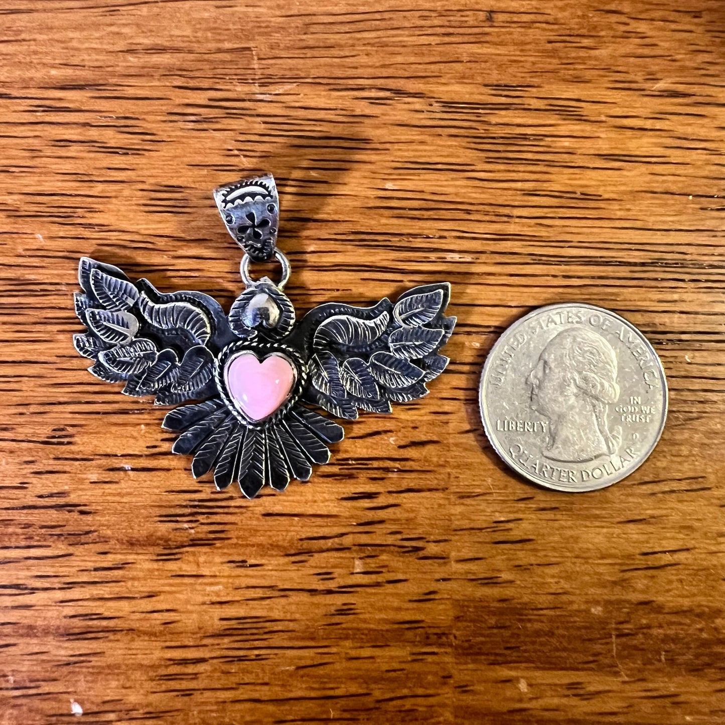 Queen Conch Heart Eagle Pendant
