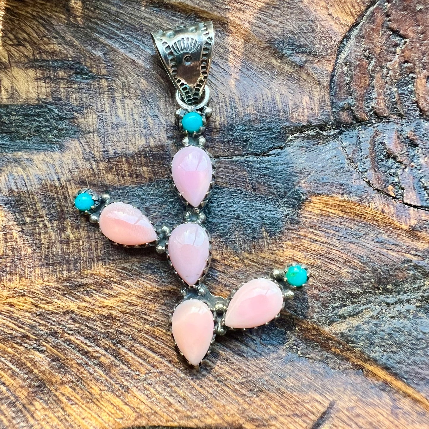 Blush Desert Bloom Cactus Pendant