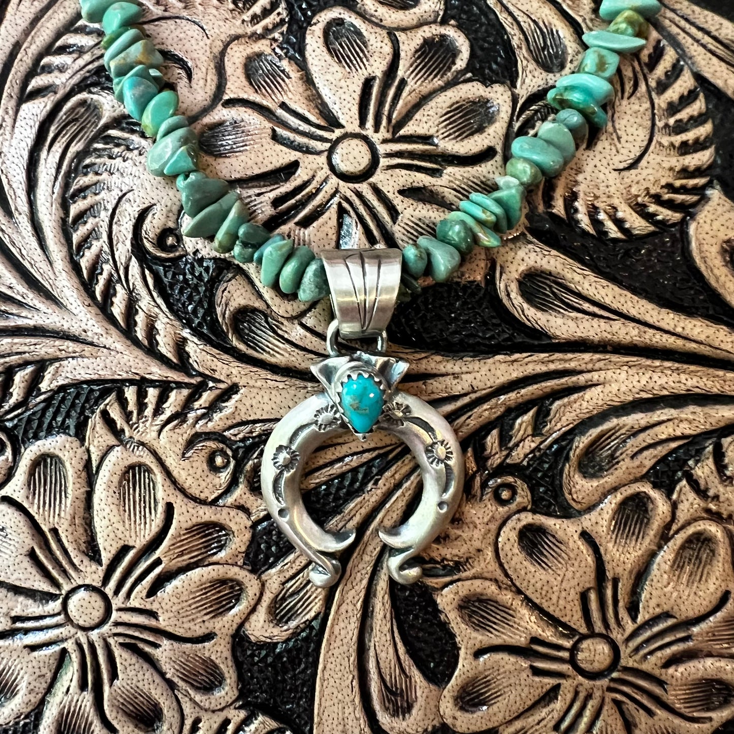 Sam Yellowhair Kingman Turquoise Naja Necklace
