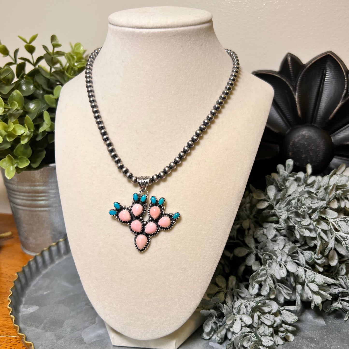 Queen Conch Cactus Pendant