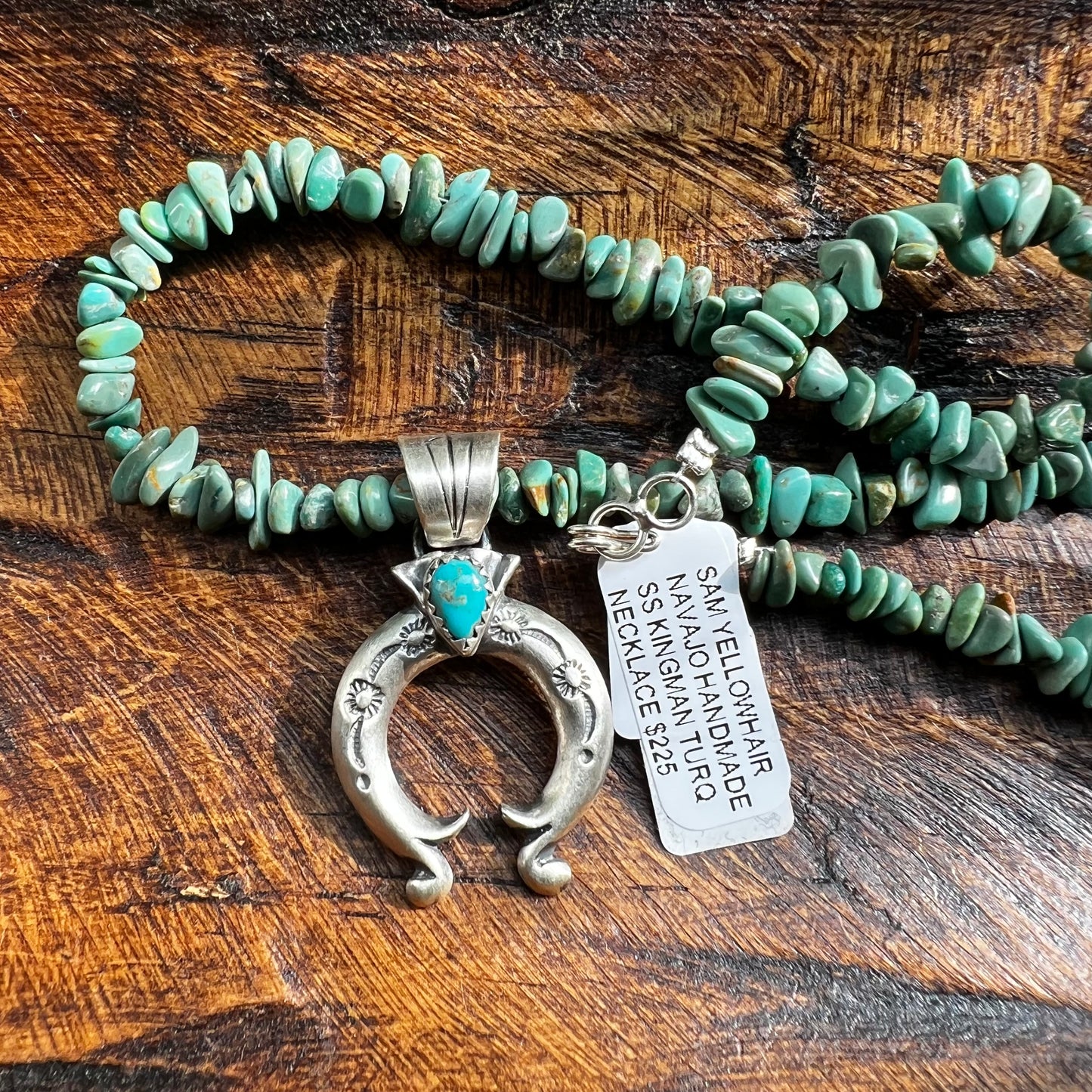 Sam Yellowhair Kingman Turquoise Naja Necklace