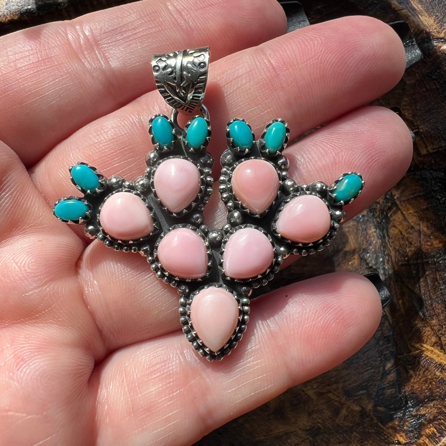 Queen Conch Cactus Pendant