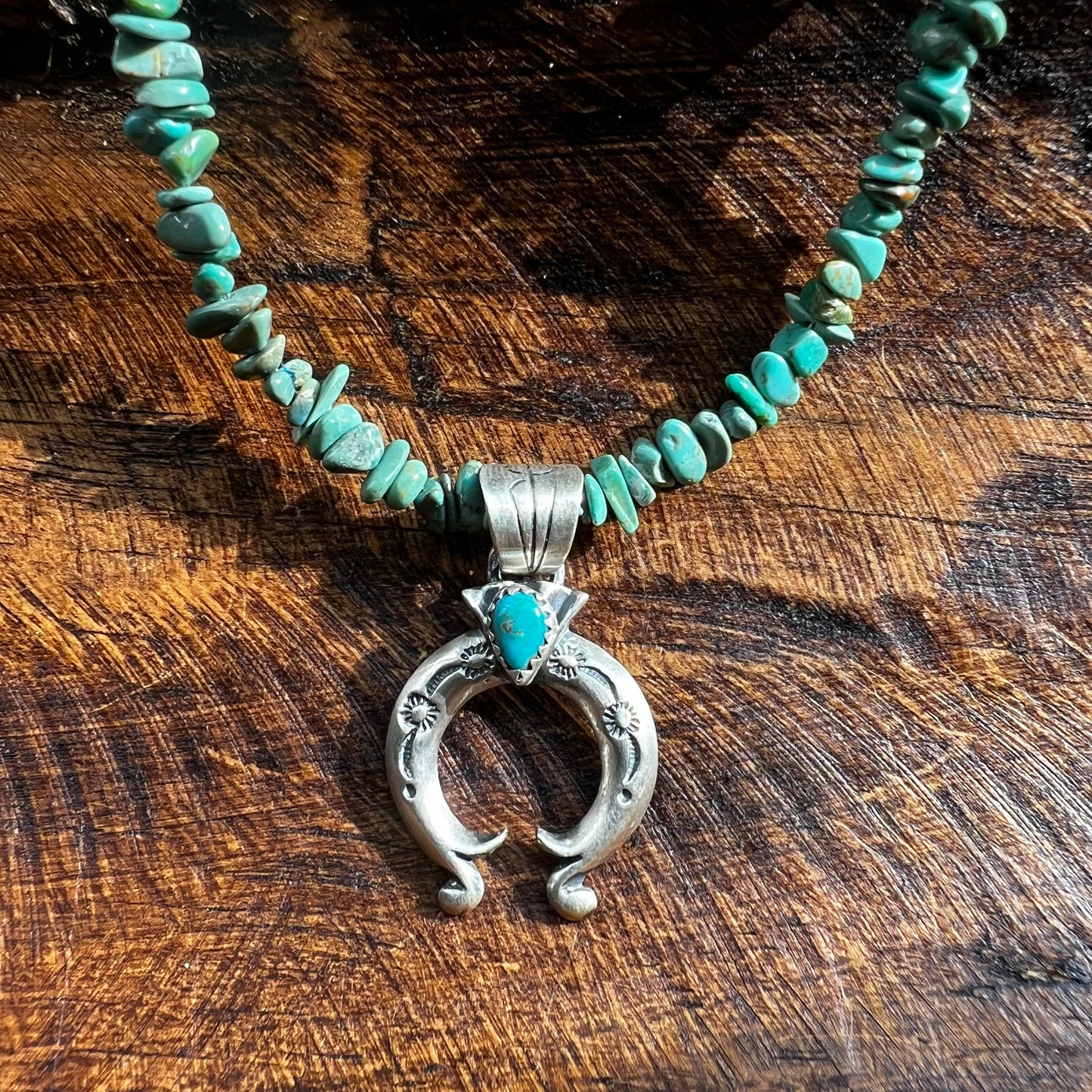 Sam Yellowhair Kingman Turquoise Naja Necklace