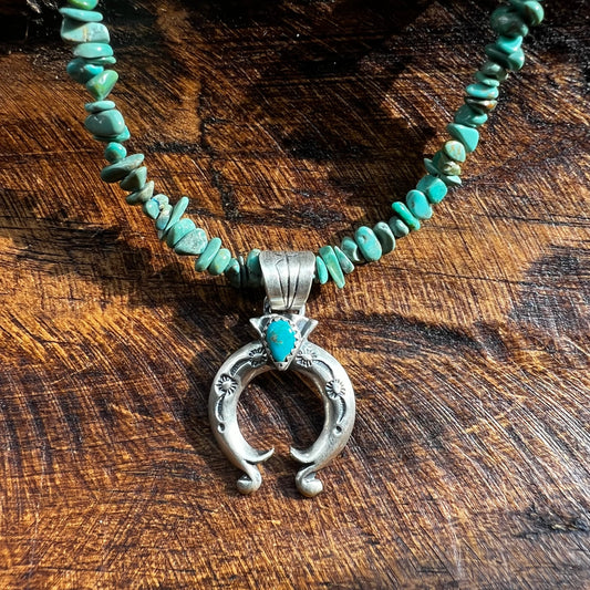 Sam Yellowhair Kingman Turquoise Naja Necklace