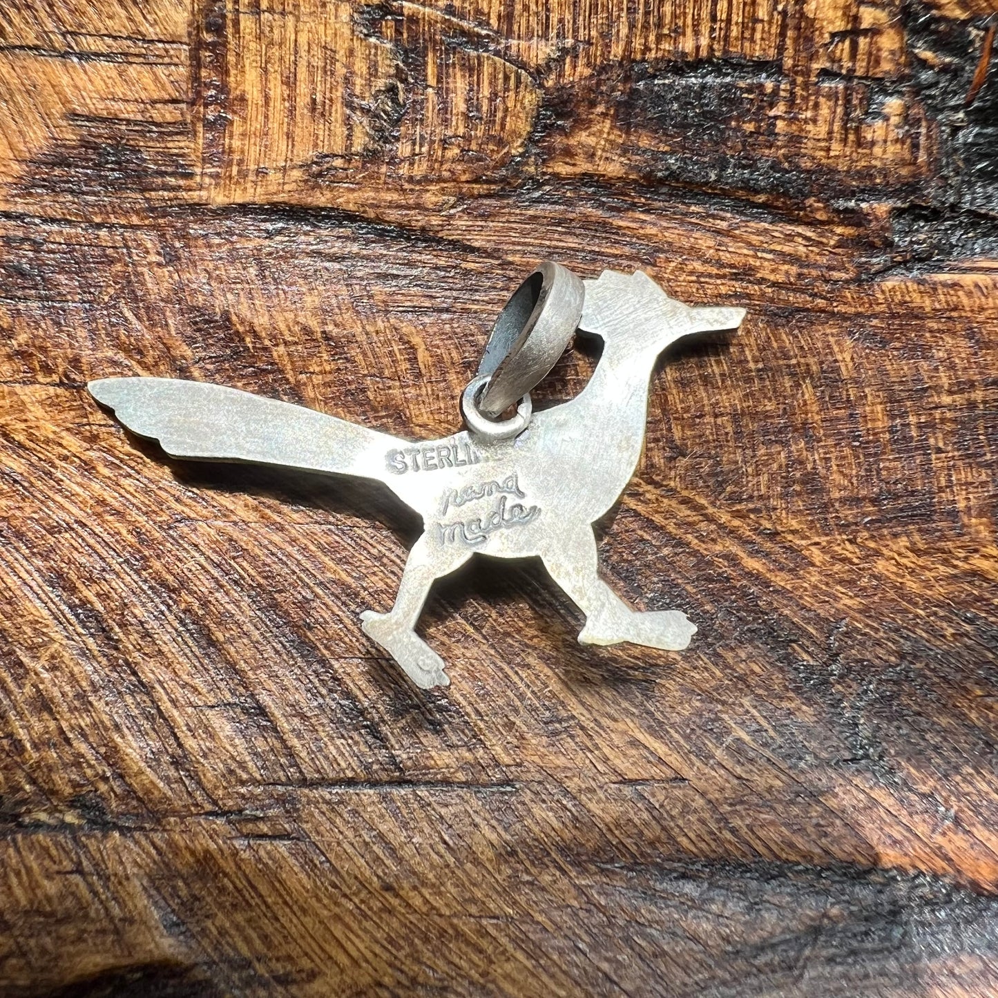 Sterling Silver Queen Conch Roadrunner Pendant