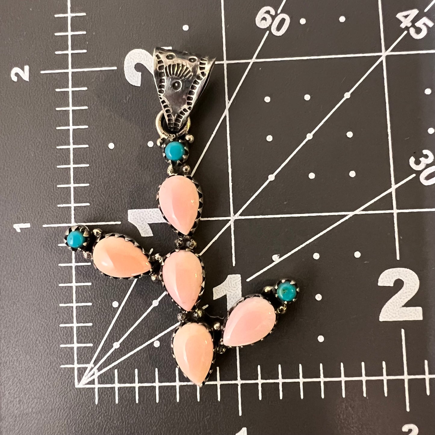 Blush Desert Bloom Cactus Pendant