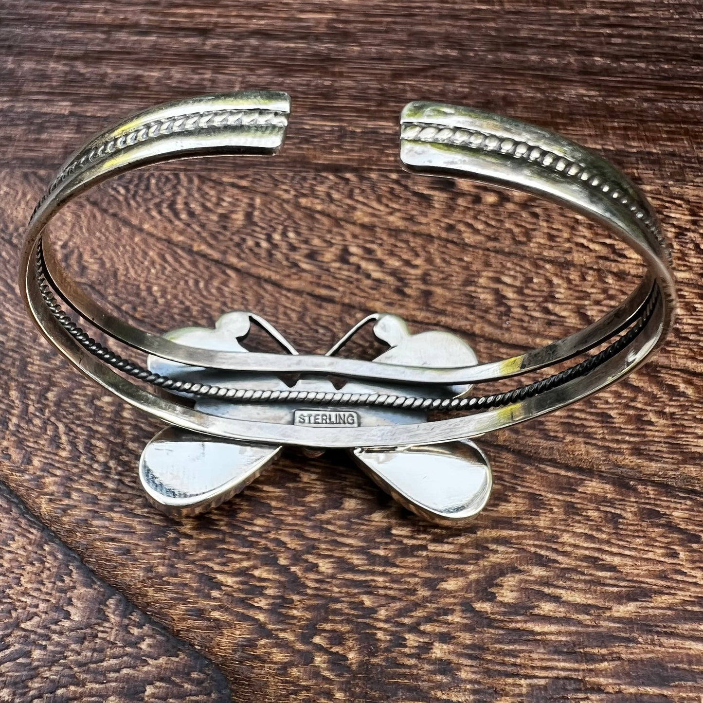 Kingman Turquoise Butterfly Cuff – Handcrafted Sterling Statement
