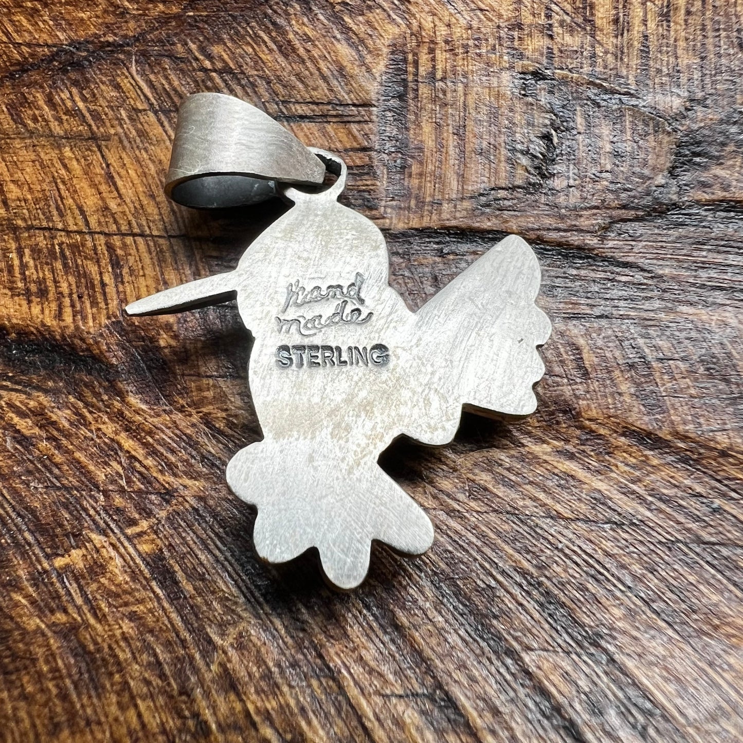 Sterling Silver Queen Conch Hummingbird Pendant