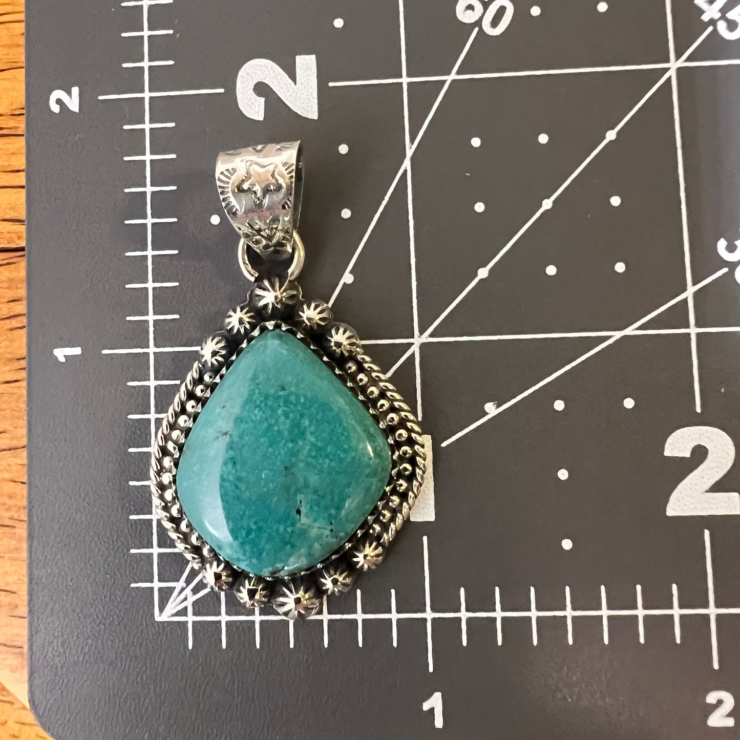 Sterling Silver Kingman Turquoise Statement Pendant