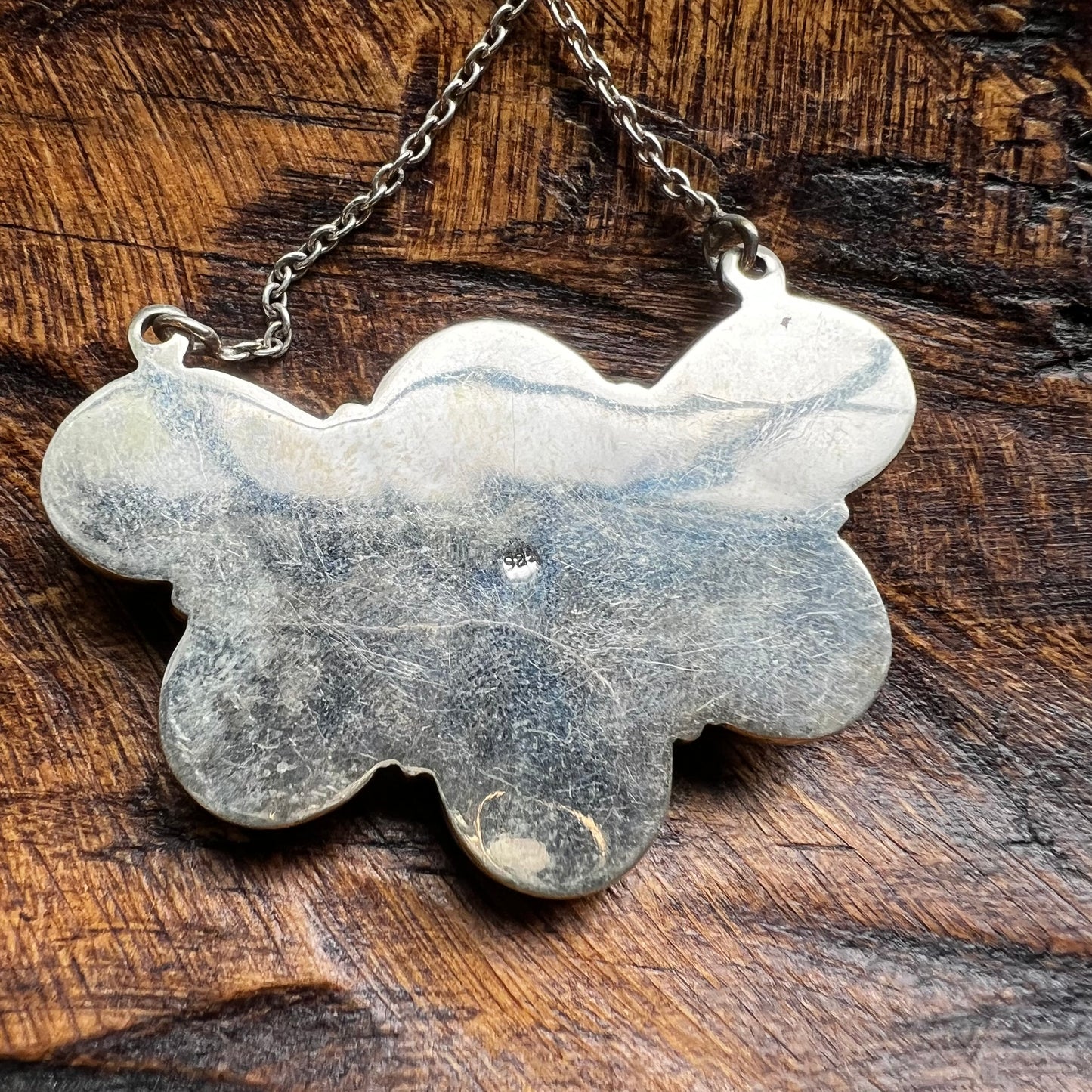 Sterling Silver Red Dahlia Statement Cluster Pendant Necklace