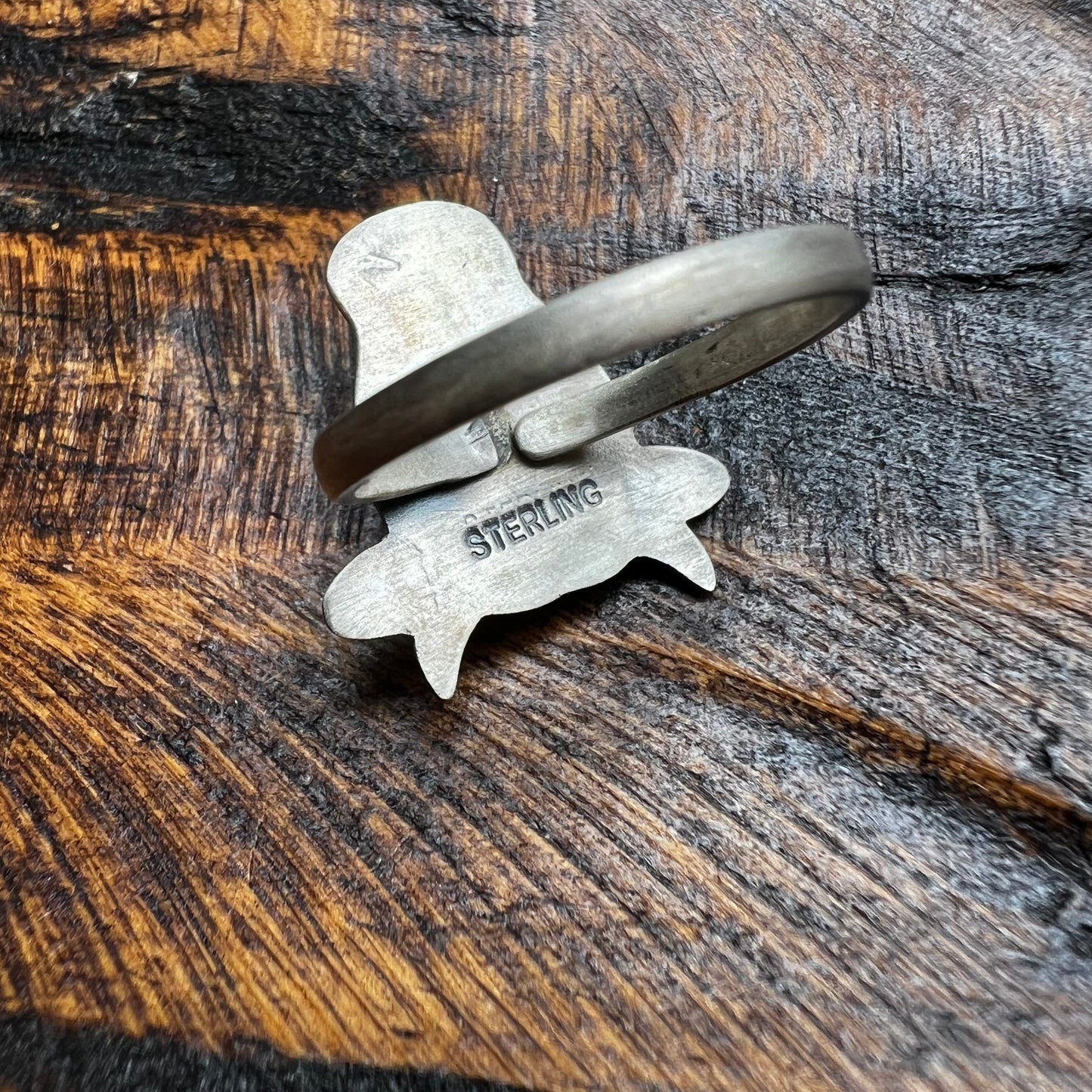 Sterling Silver Spiny Oyster Cow Ring | Adjustable Southwestern Statement Ring
