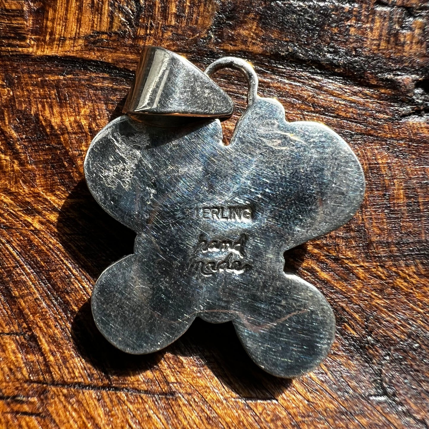 Kingman Turquoise Butterfly Pendant | Sterling Silver Southwestern