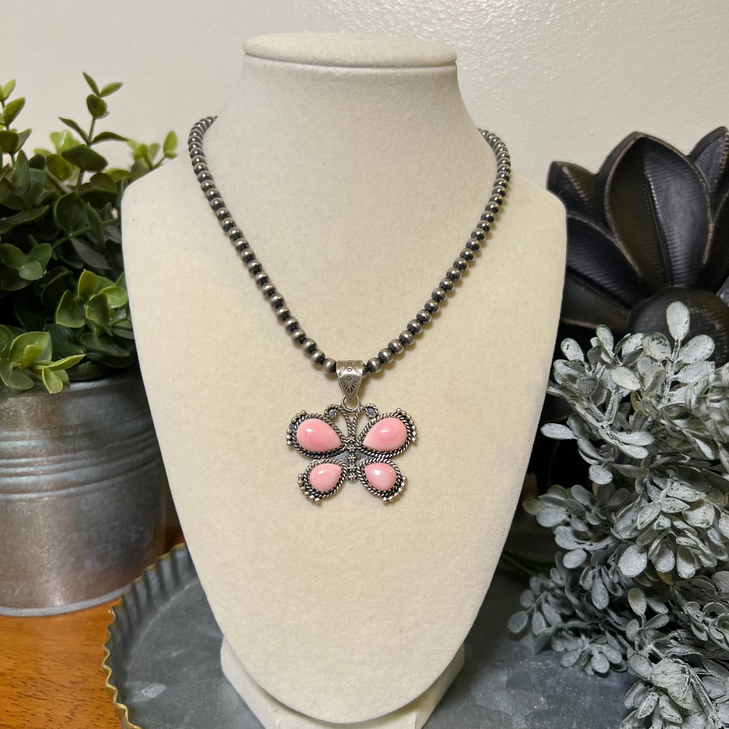 Sterling Silver Queen Conch Butterfly Pendant
