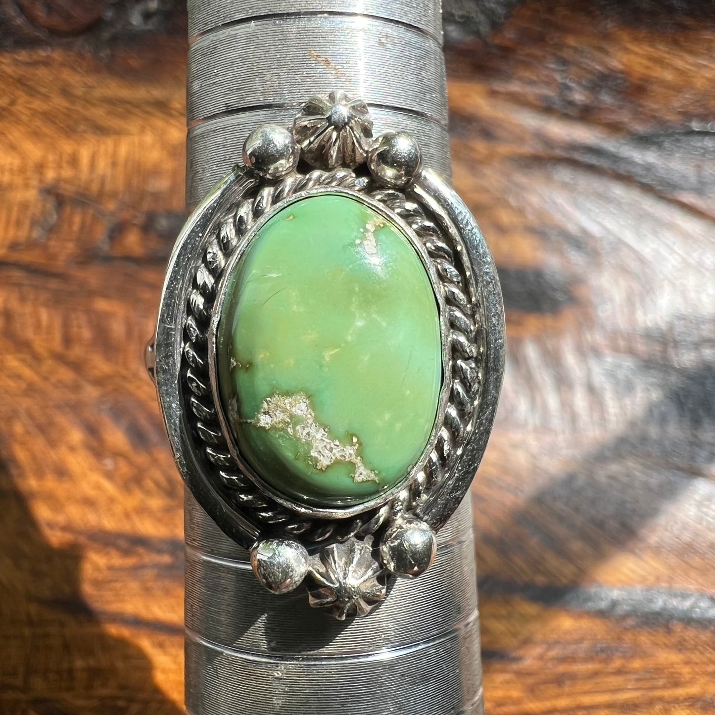 Sam Yellowhair Sonoran Gold Turquoise Ring – Size 8
