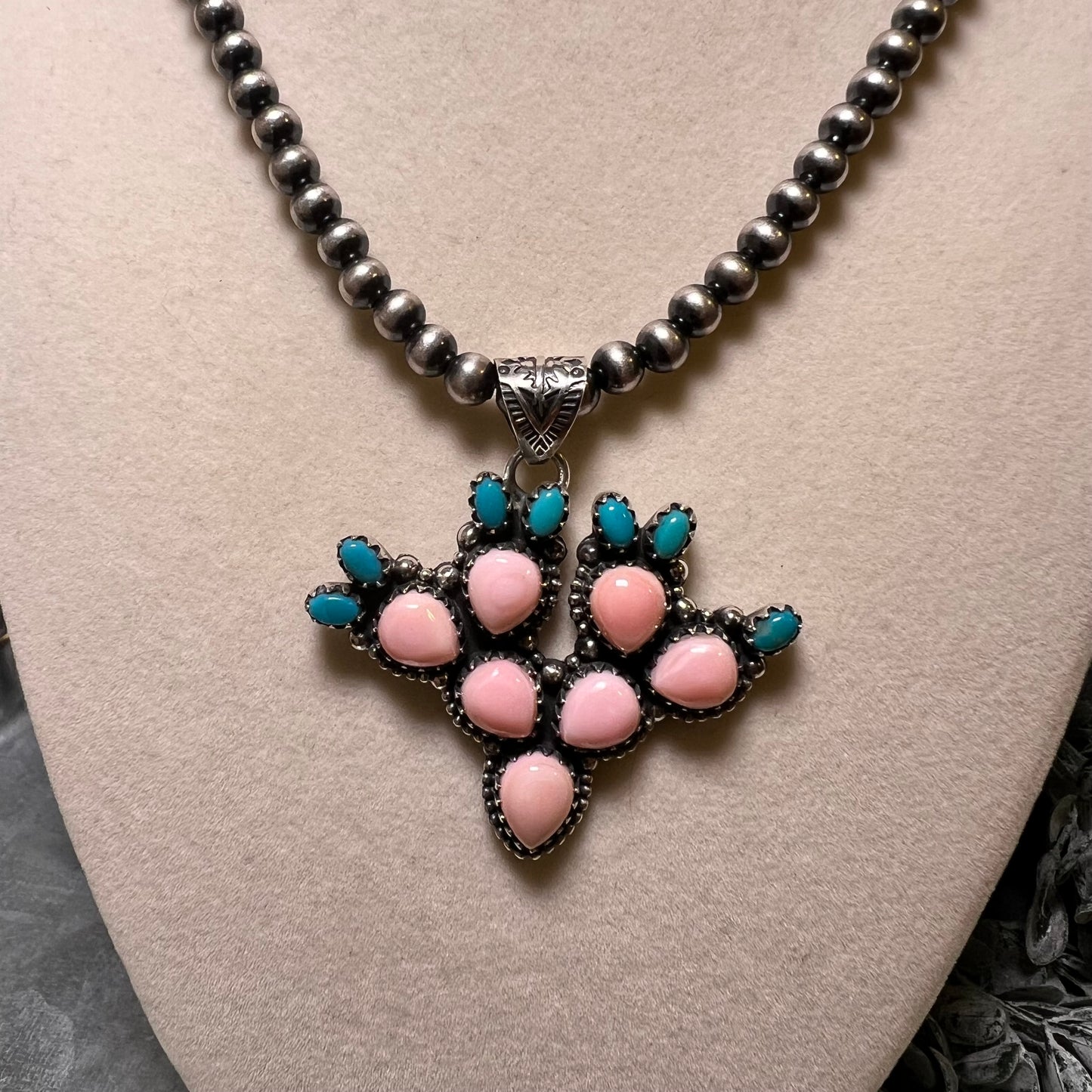 Queen Conch Cactus Pendant