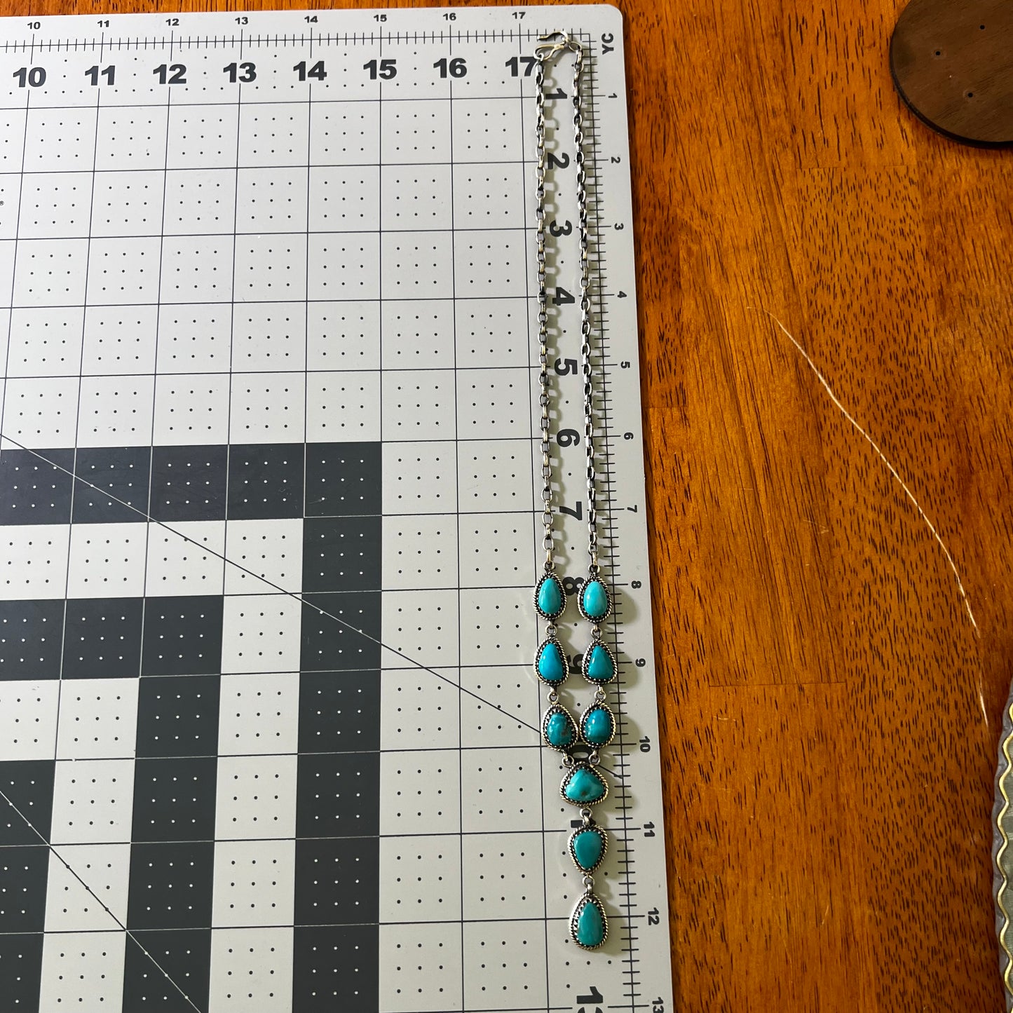 Kingman Turquoise Lariat Necklace