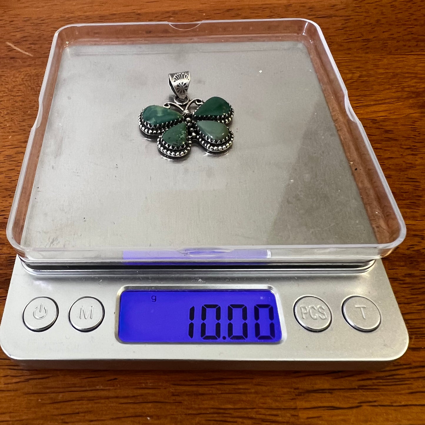 Kingman Turquoise Butterfly Pendant – Sterling Silver