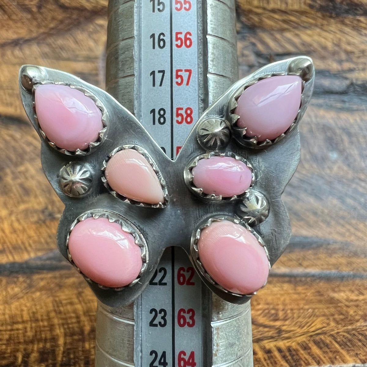 Sterling Silver Butterfly Cluster Ring – Sonoran Gold or Queen Conch