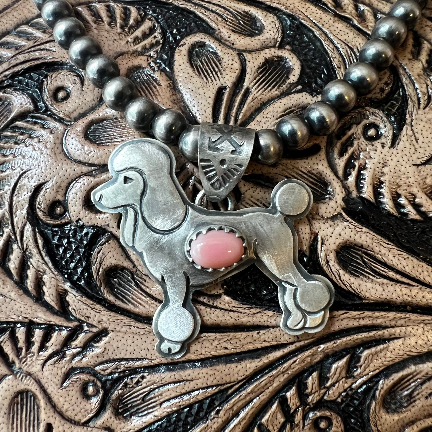 Sterling Silver Queen Conch Poodle Pendant