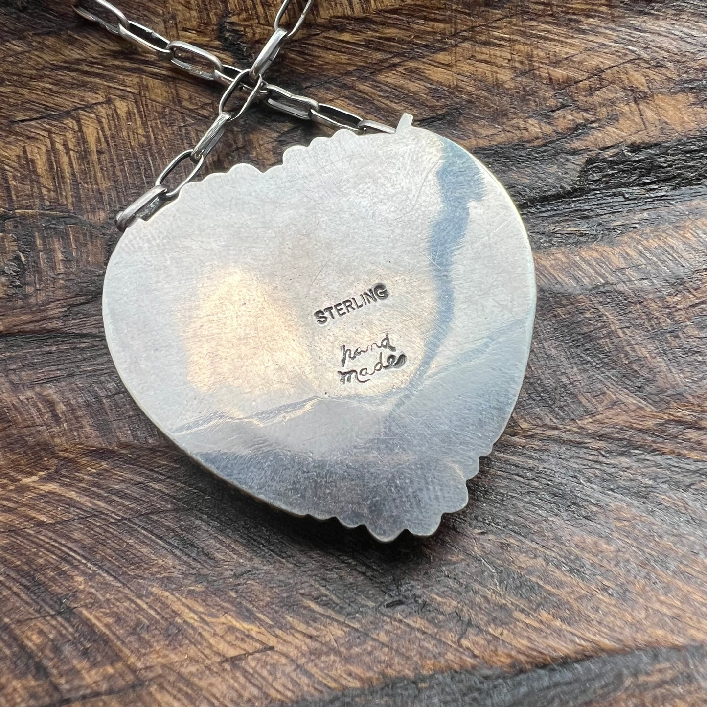 Queen Conch Shell Heart Statement Necklace in Sterling Silver