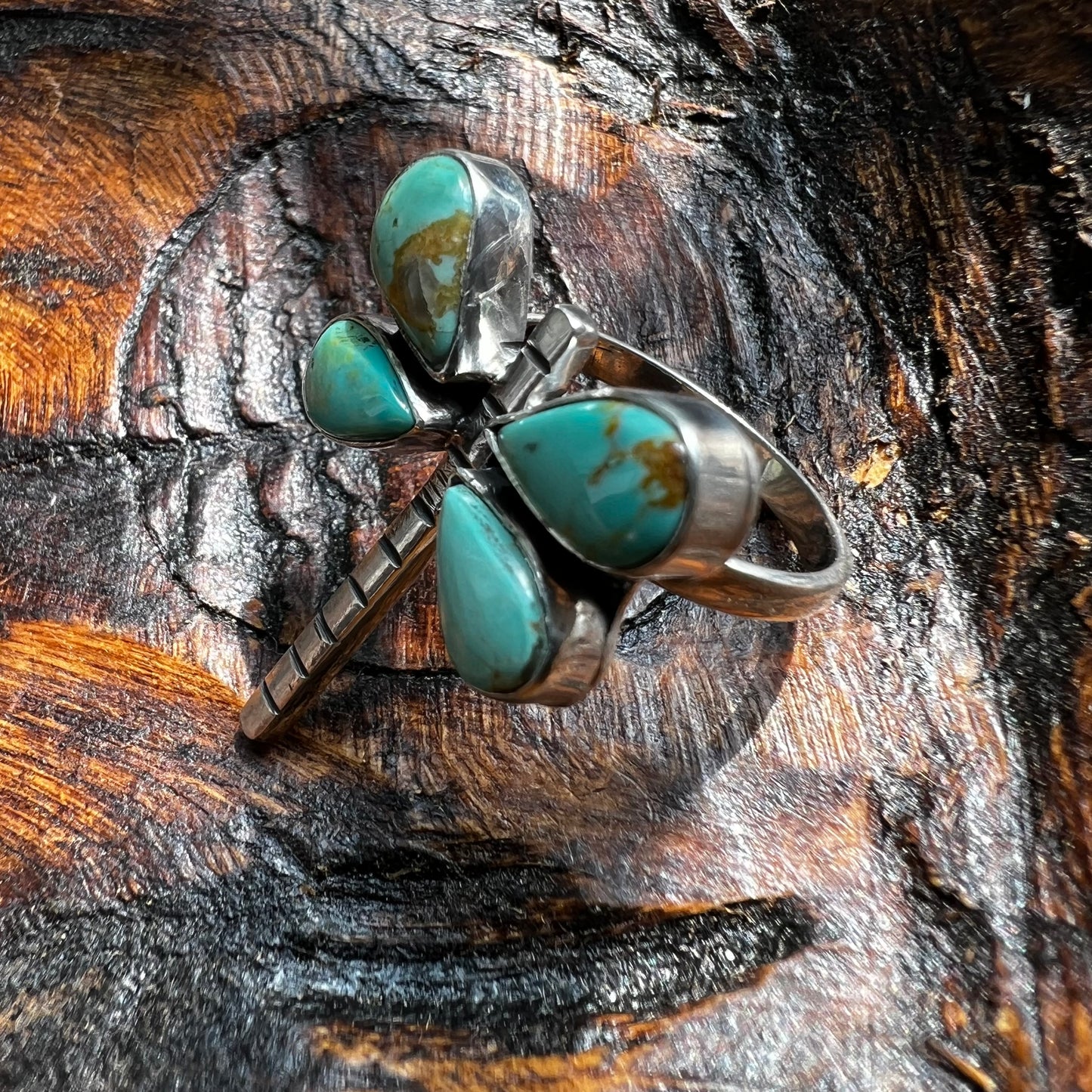 Kingman Turquoise Dragonfly Ring