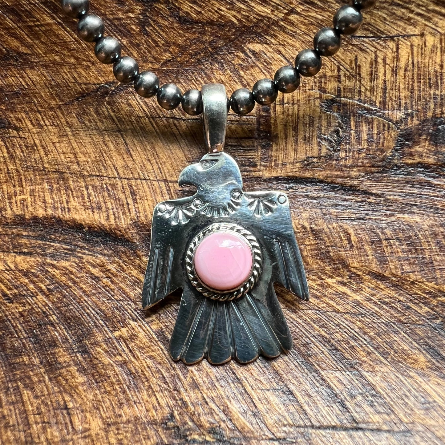 Sterling Silver Queen Conch Thunderbird Pendant