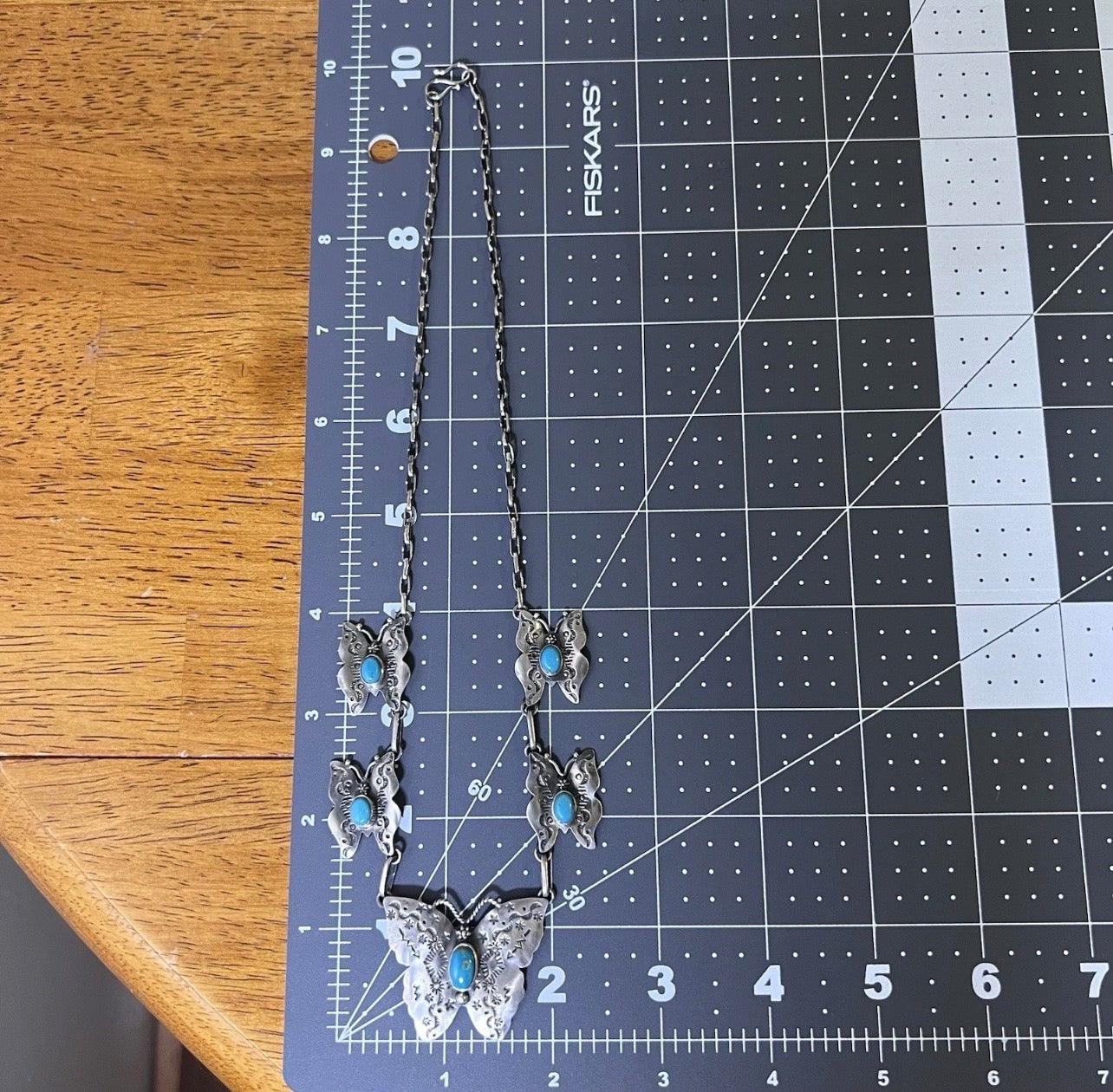 Kingman Turquoise Butterfly Station Necklace