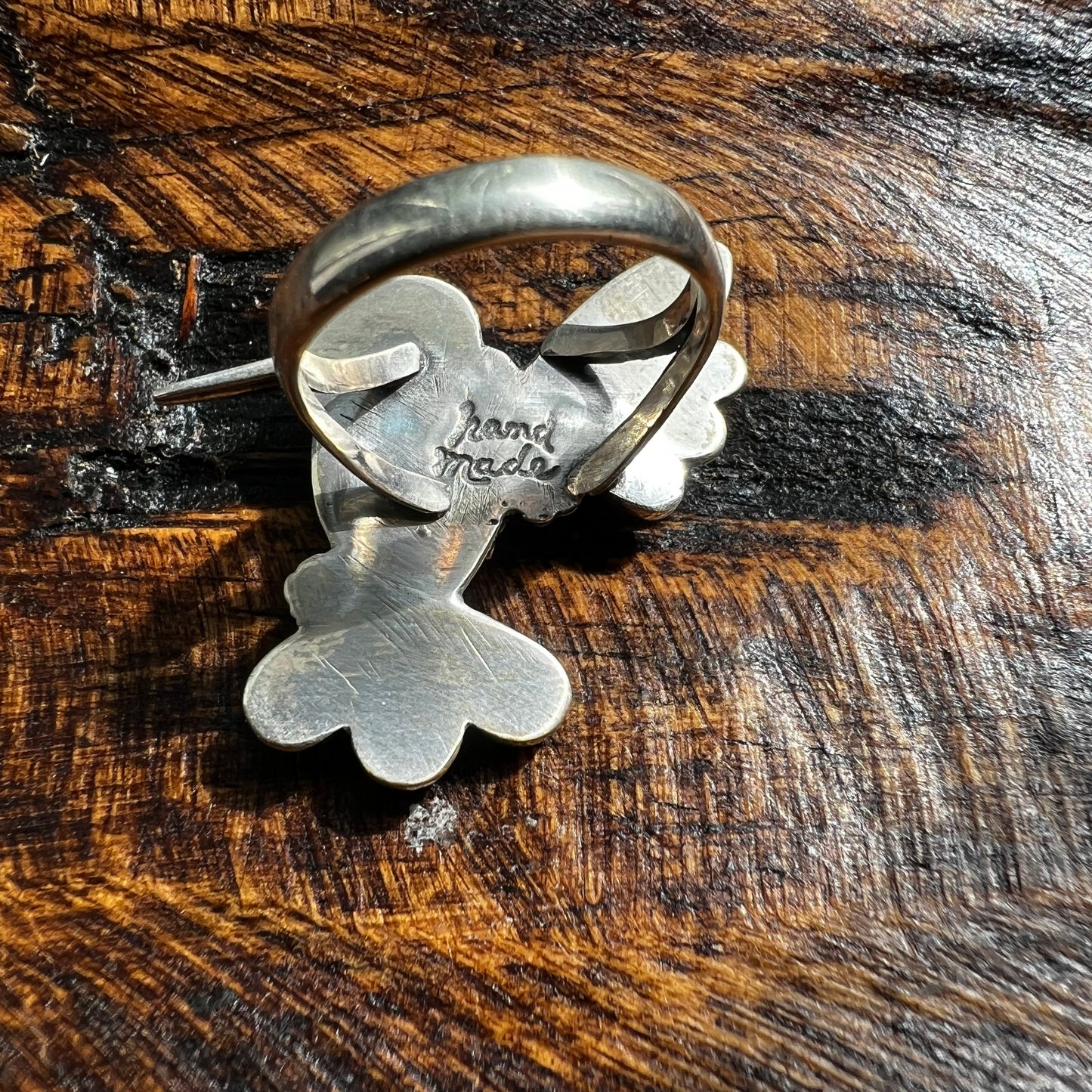 Sterling Silver Kingman Turquoise Hummingbird Ring Size 8