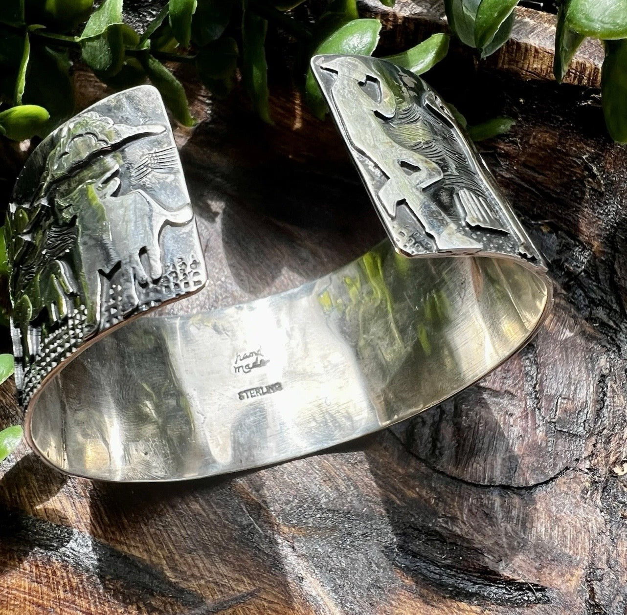 Sterling Silver Western Storyteller Cuff Bracelet | Handcrafted Collector Piece